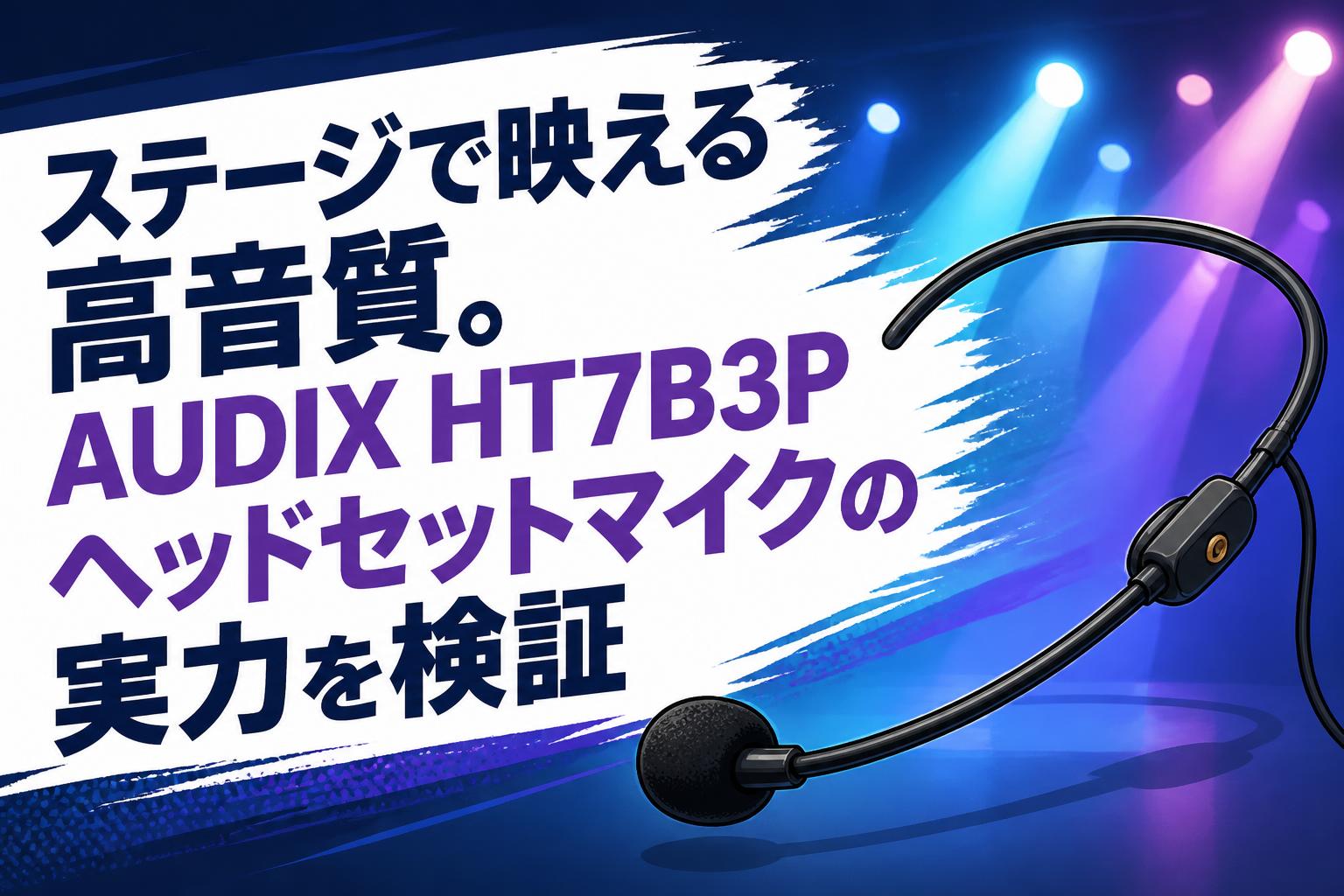 ステージで映える高音質。AUDIX HT7B3Pヘッドセットマイクの実力を検証