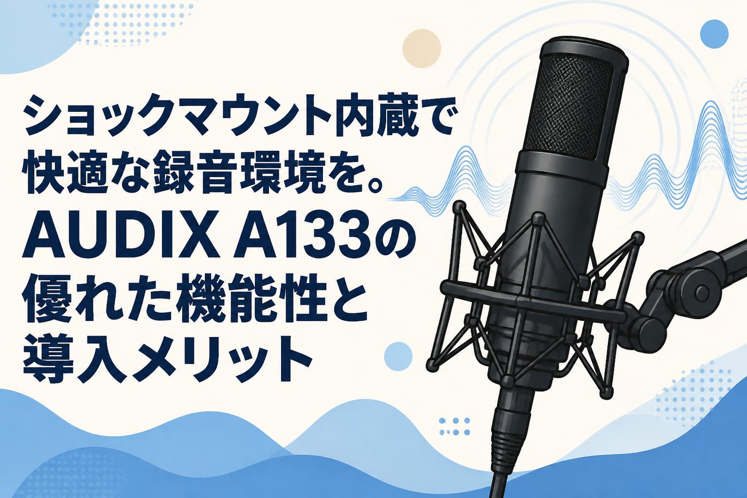 ショックマウント内蔵で快適な録音環境を。AUDIX A133の優れた機能性と