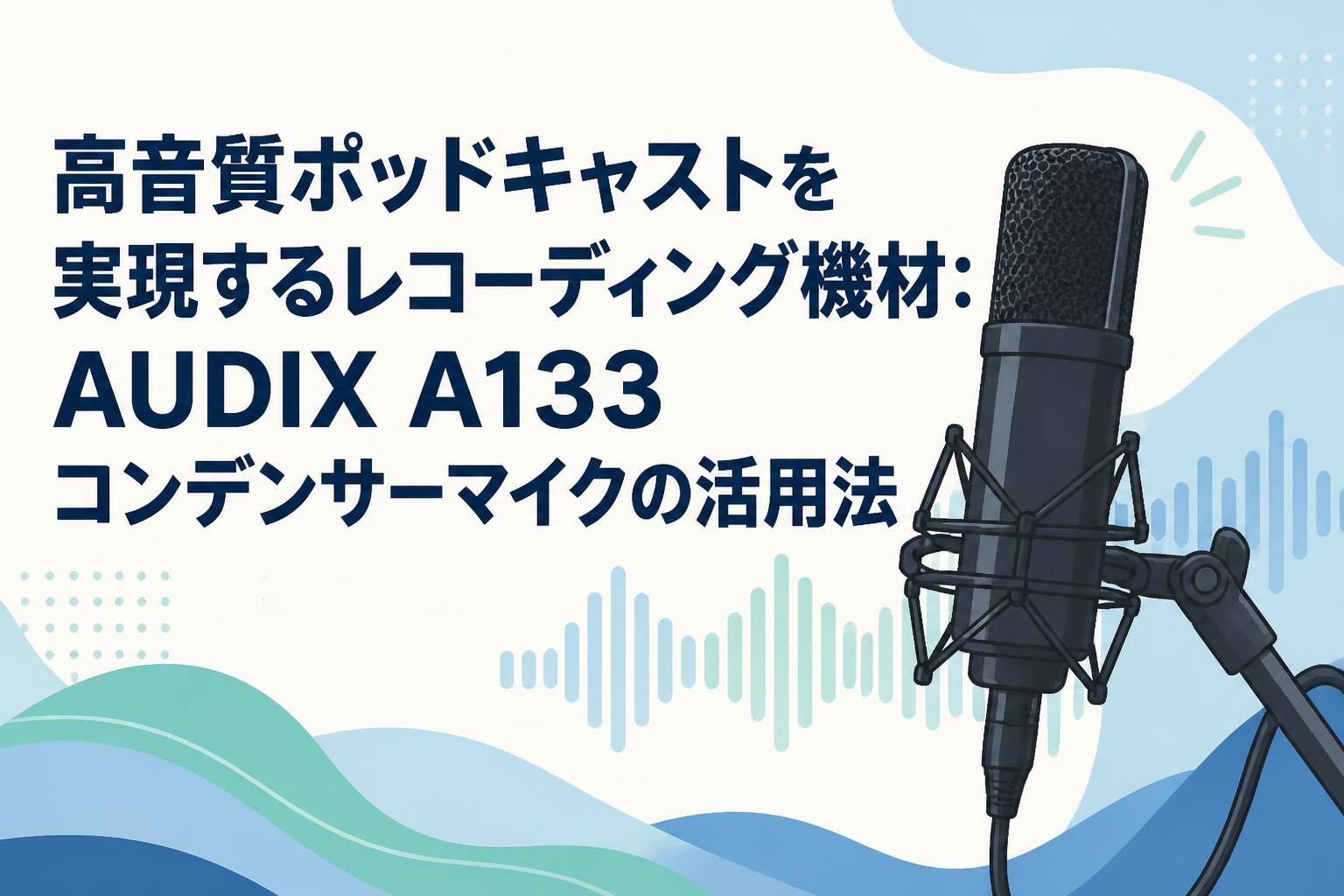 高音質ポッドキャストを実現するレコーディング機材：AUDIX A133