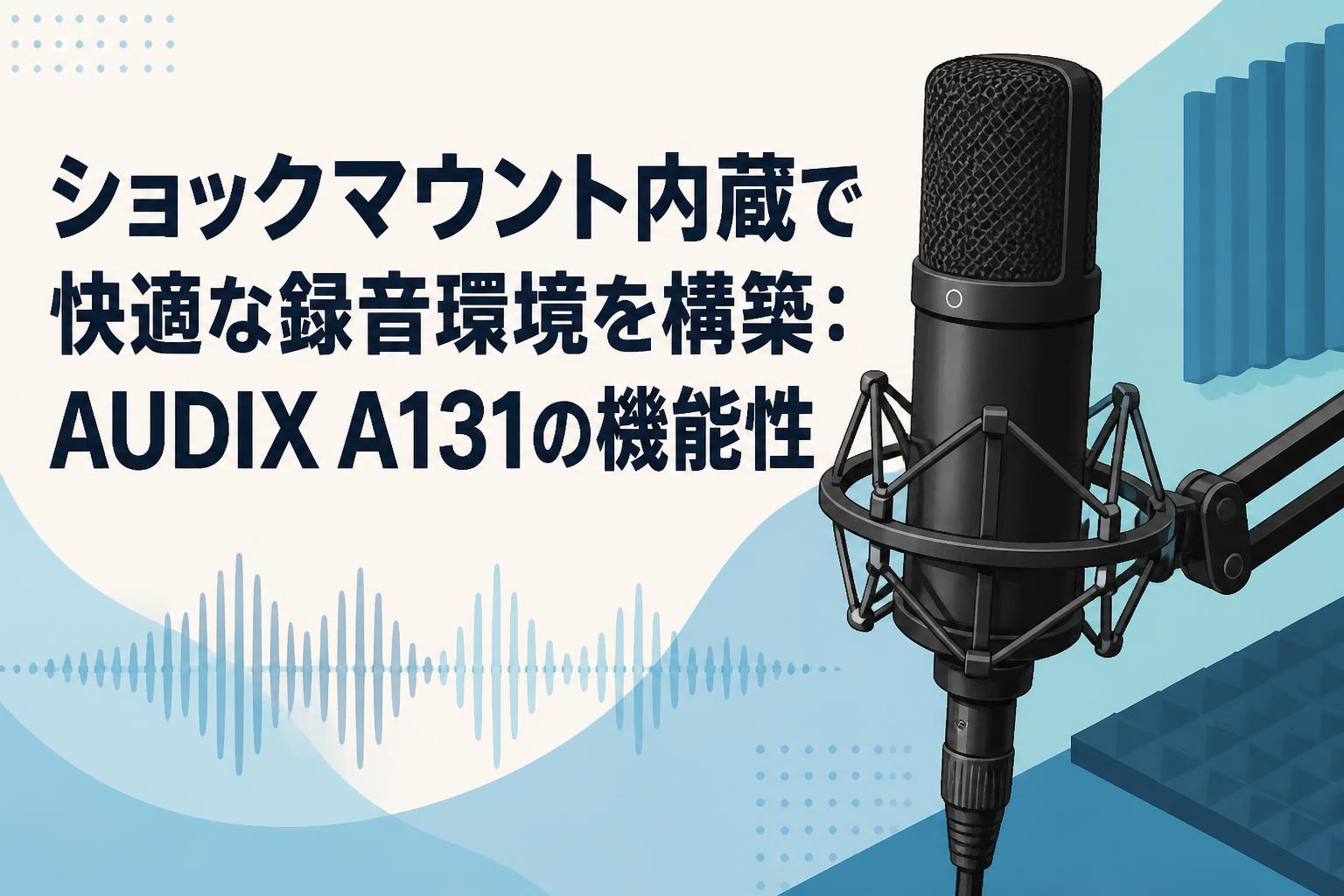 ショックマウント内蔵で快適な録音環境を構築：AUDIX A131の機能性