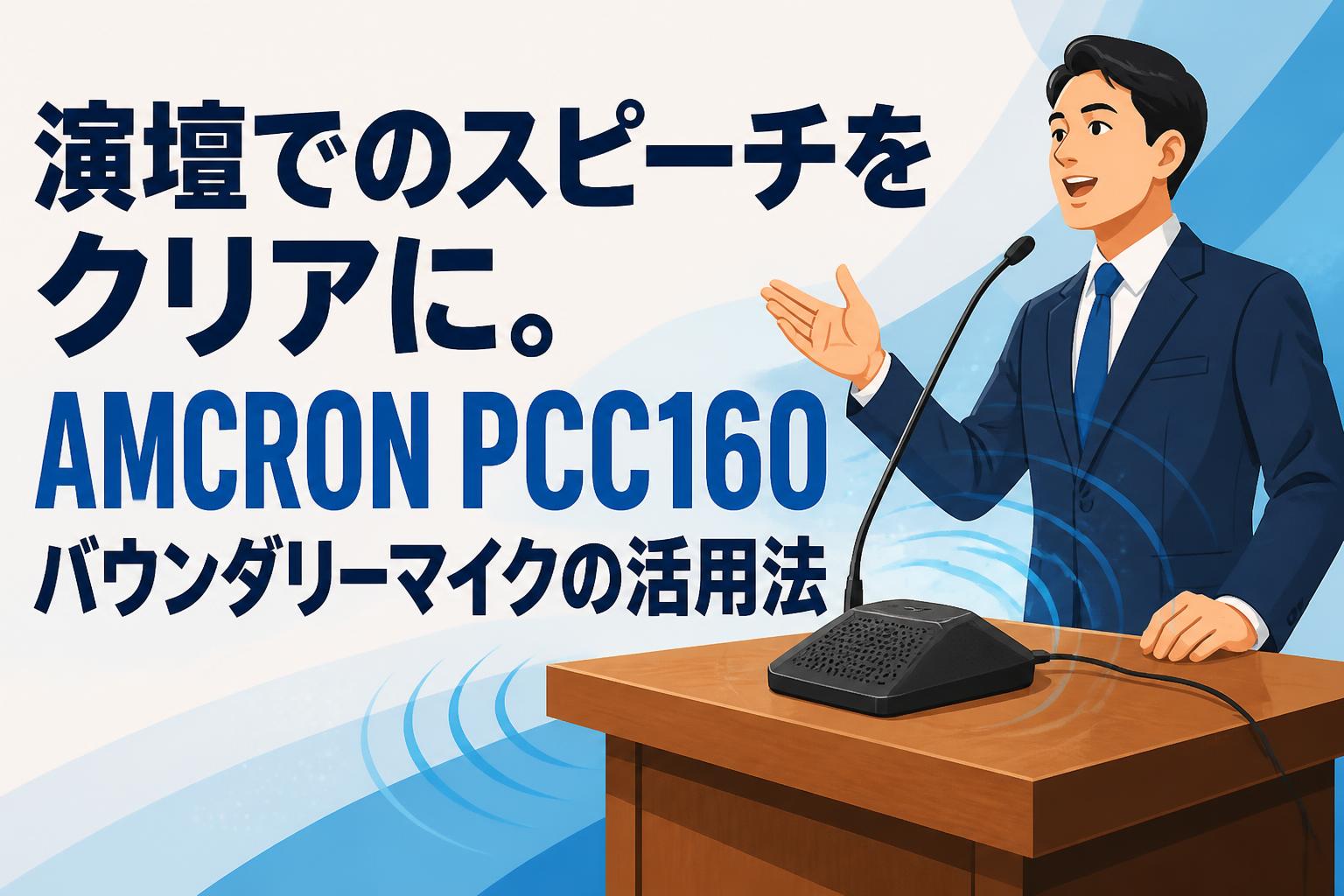 演壇でのスピーチをクリアに。AMCRON PCC160バウンダリーマイクの活用