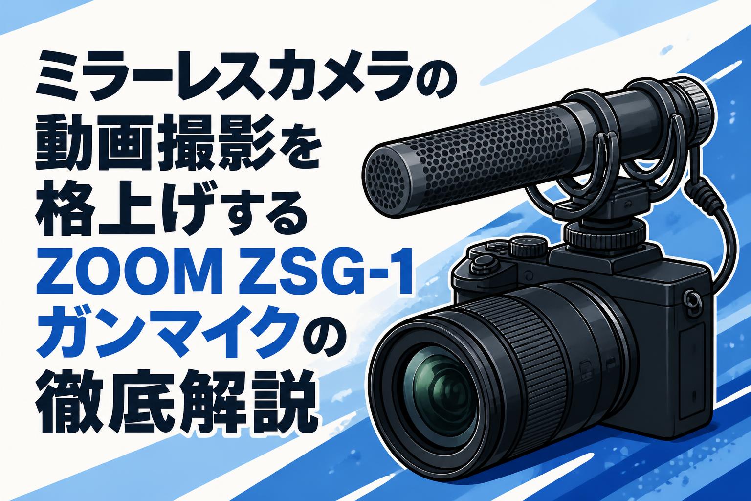 ミラーレスカメラの動画撮影を格上げするZOOM ZSG-1ガンマイクの徹底