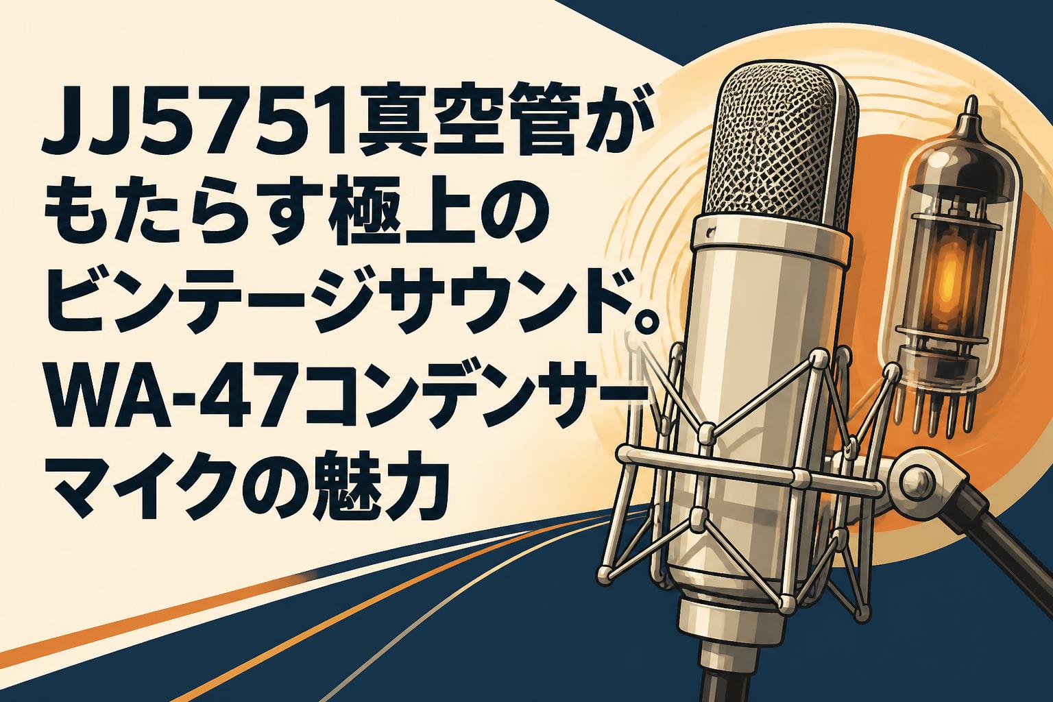 JJ5751真空管がもたらす極上のビンテージサウンド。WA-47コンデンサー