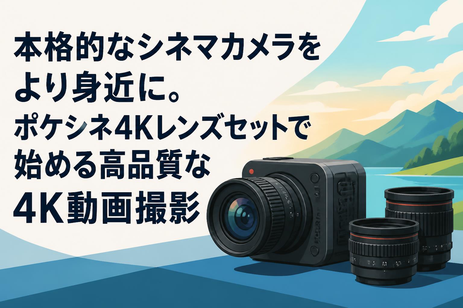 Blackmagic ポケシネ４K とNOKTONレンズセット 本格的なシネマカメラをより身近に。ポケシネ4Kレンズセットで始める高