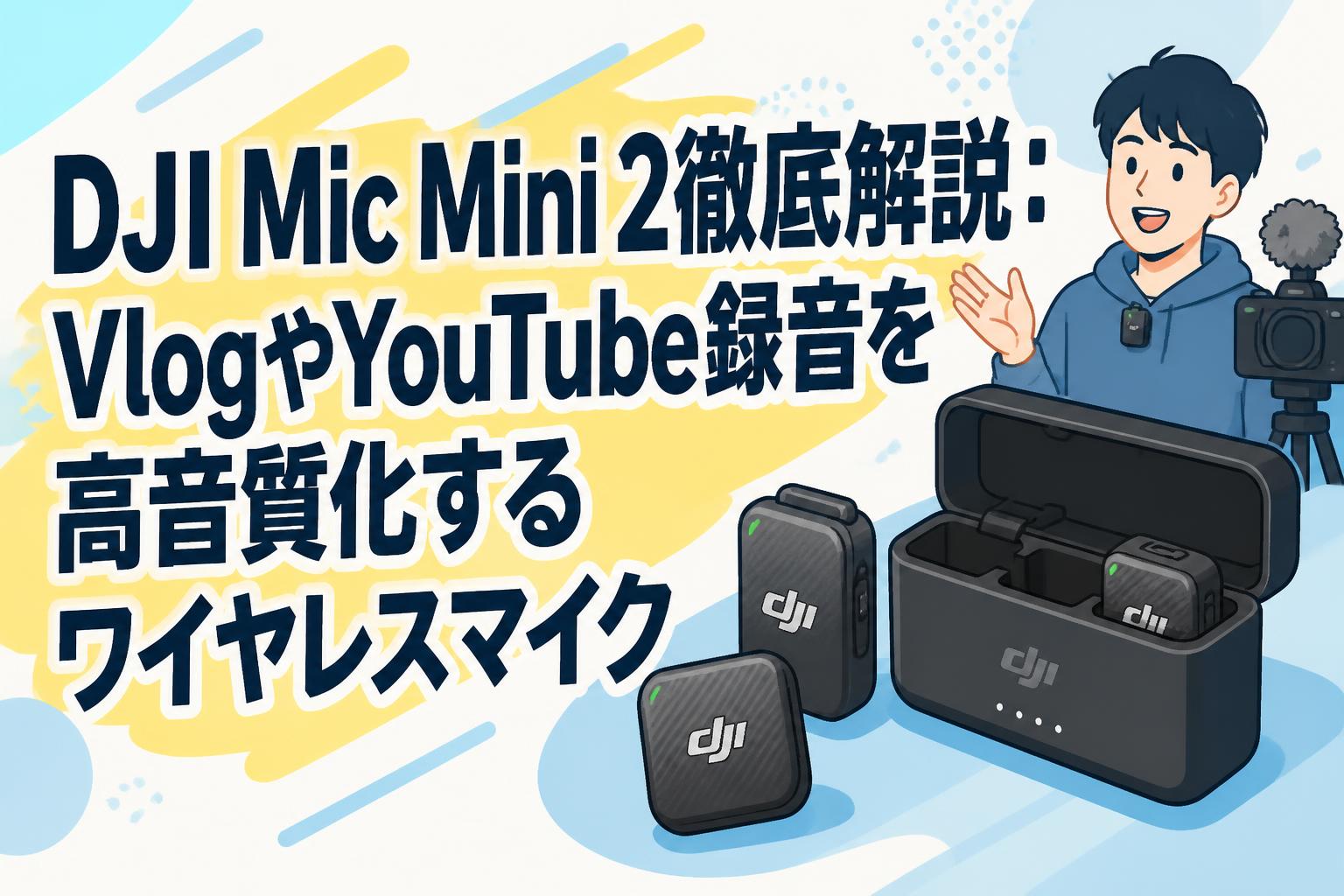DJI Mic Mini 2徹底解説：VlogやYouTube録音を高音質化するワイヤレス