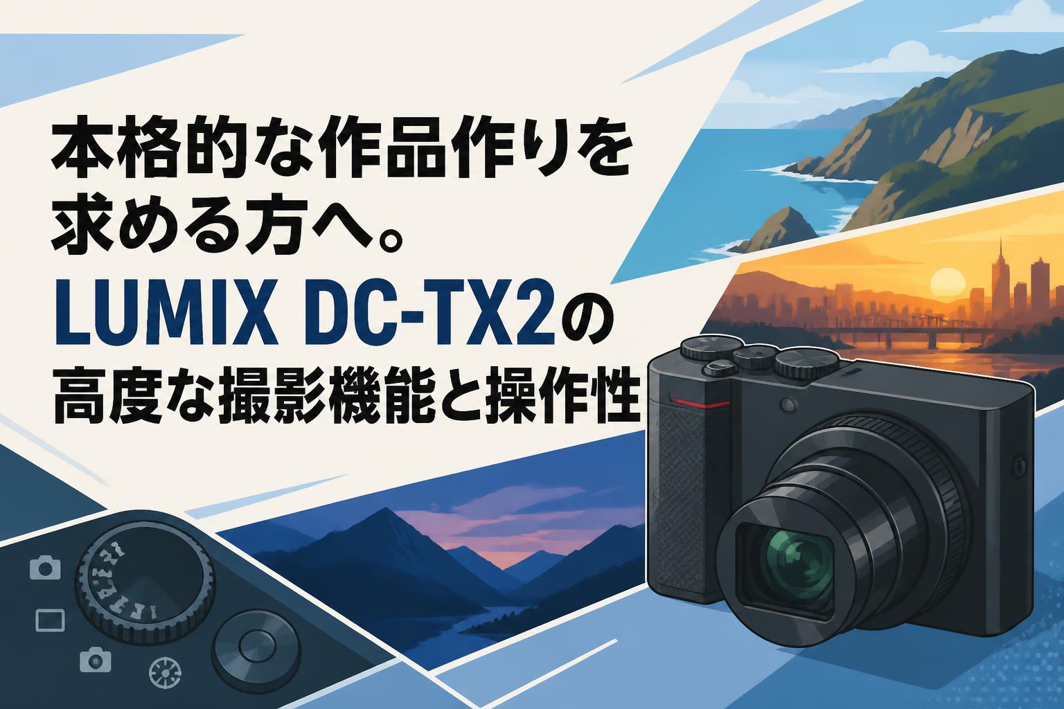 本格的な作品作りを求める方へ。LUMIX DC-TX2の高度な撮影機能と操作性