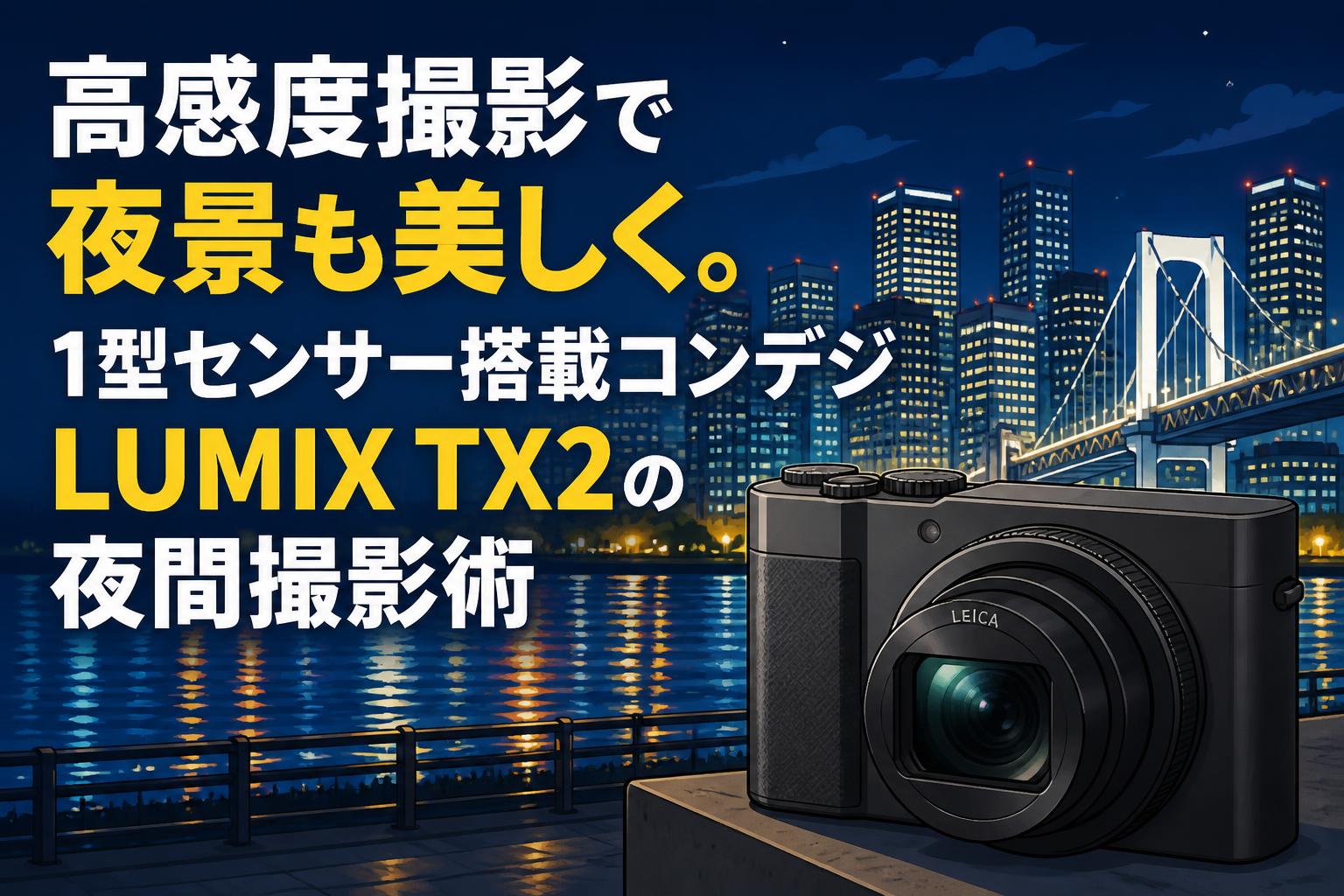 高感度撮影で夜景も美しく。1型センサー搭載コンデジLUMIX TX2の夜間