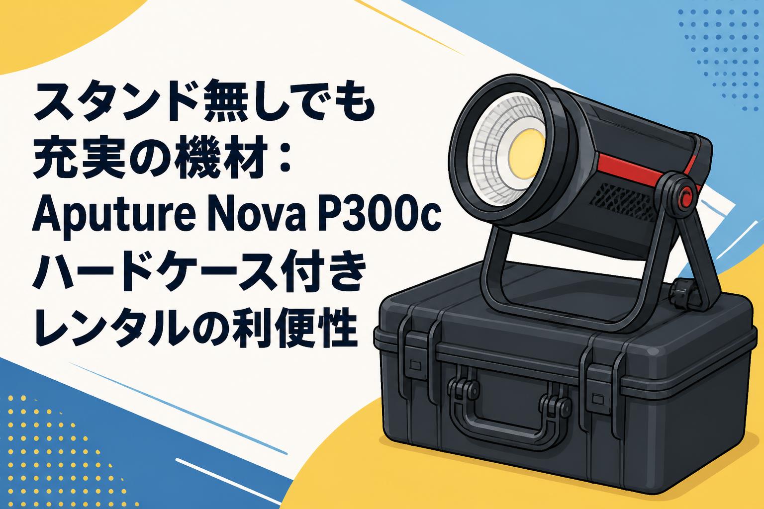 Aputure(アプチャー) NOVA P300c 収納ケース付き スタンド無しでも充実の機材：Aputure Nova P300cハードケース付き