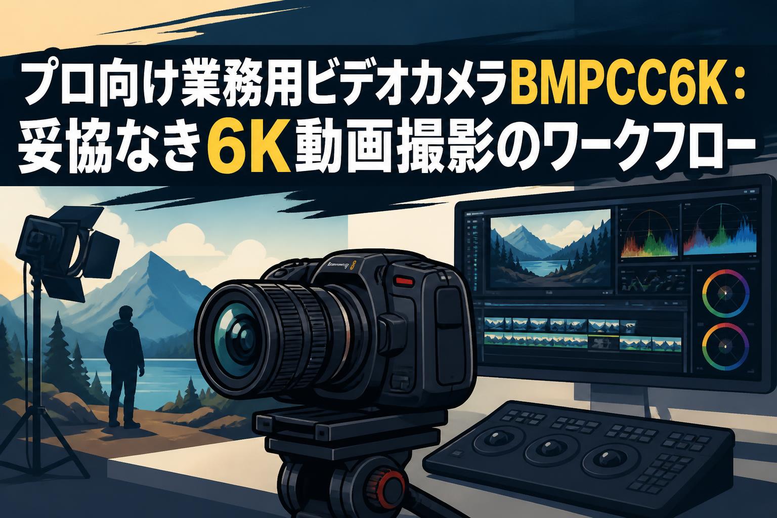 プロ向け業務用ビデオカメラBMPCC6K：妥協なき6K動画撮影の