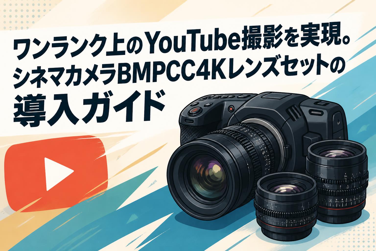 ワンランク上のYouTube撮影を実現。シネマカメラBMPCC4Kレンズセットの