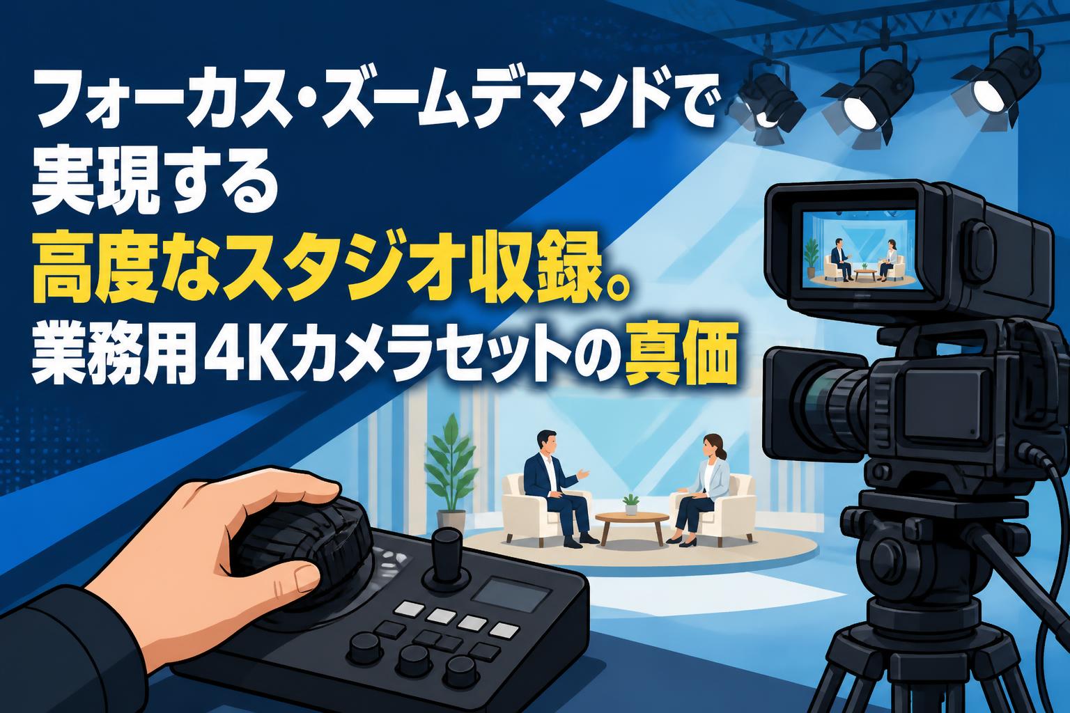 フォーカス・ズームデマンドで実現する高度なスタジオ収録。業務用4K