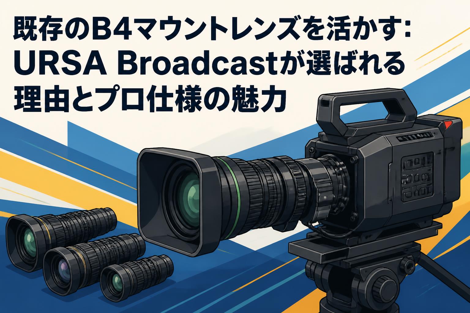 既存のB4マウントレンズを活かす：URSA Broadcastが選ばれる理由とプロ