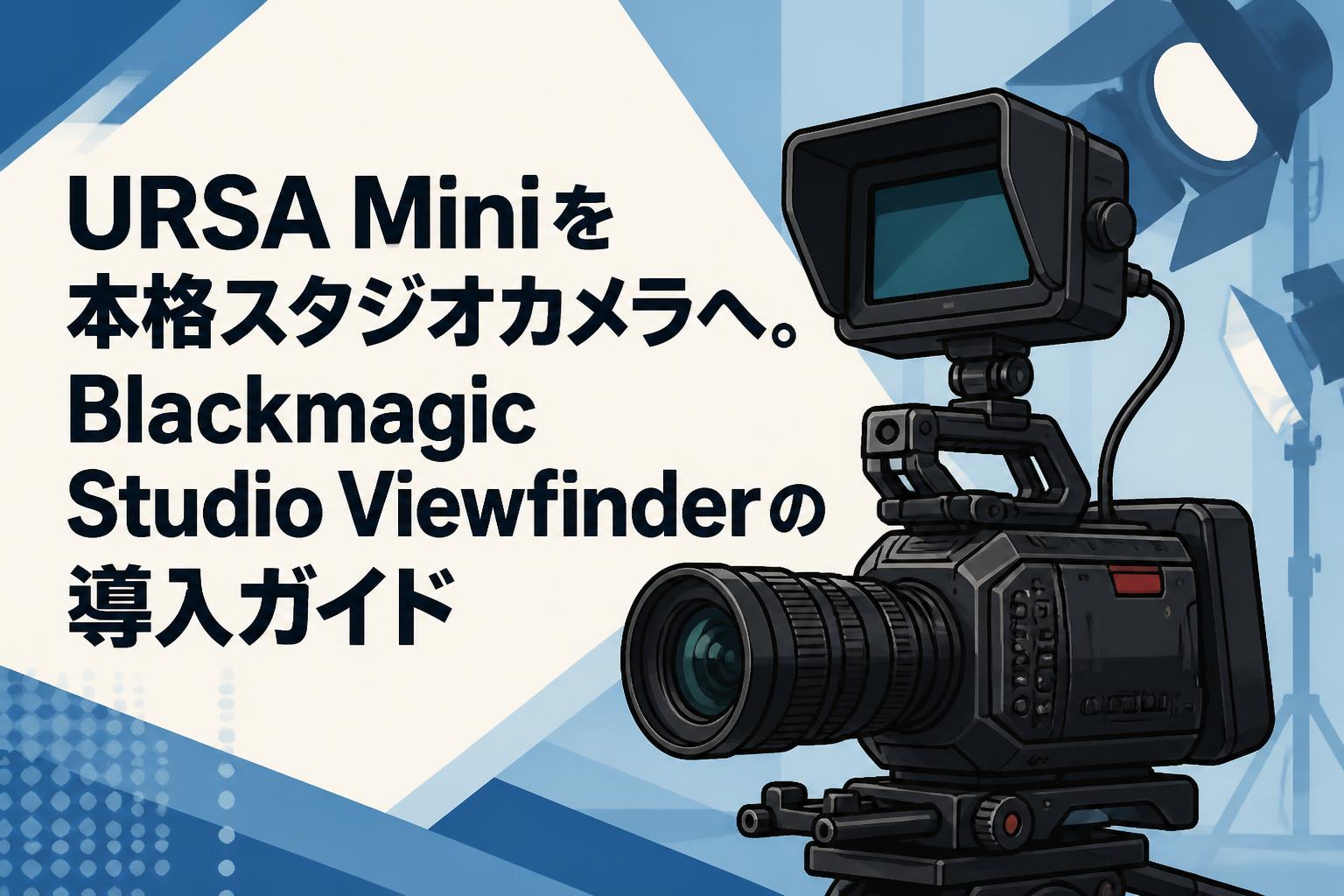 URSA Miniを本格スタジオカメラへ。Blackmagic Studio Viewfinderの
