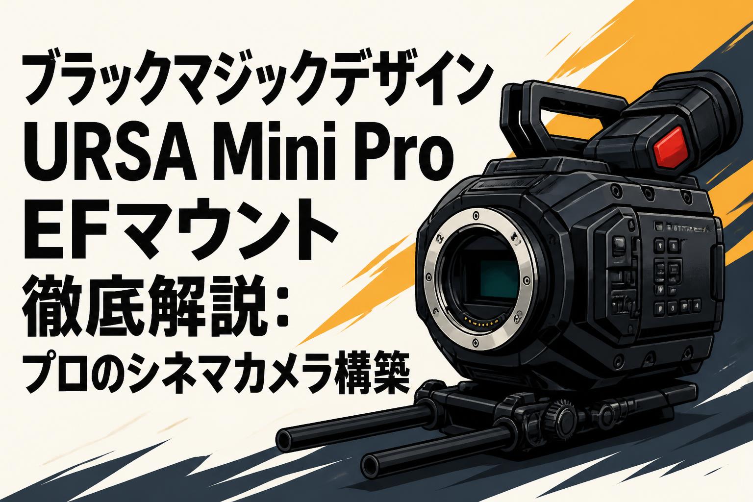 Blackmagic URSA EF本体と付属品 ブラックマジックデザイン URSA Mini Pro EFマウント徹底解説：プロの