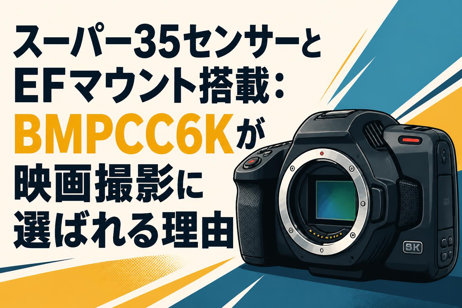 スーパー35センサーとEFマウント搭載：BMPCC6Kが映画撮影に選ばれる