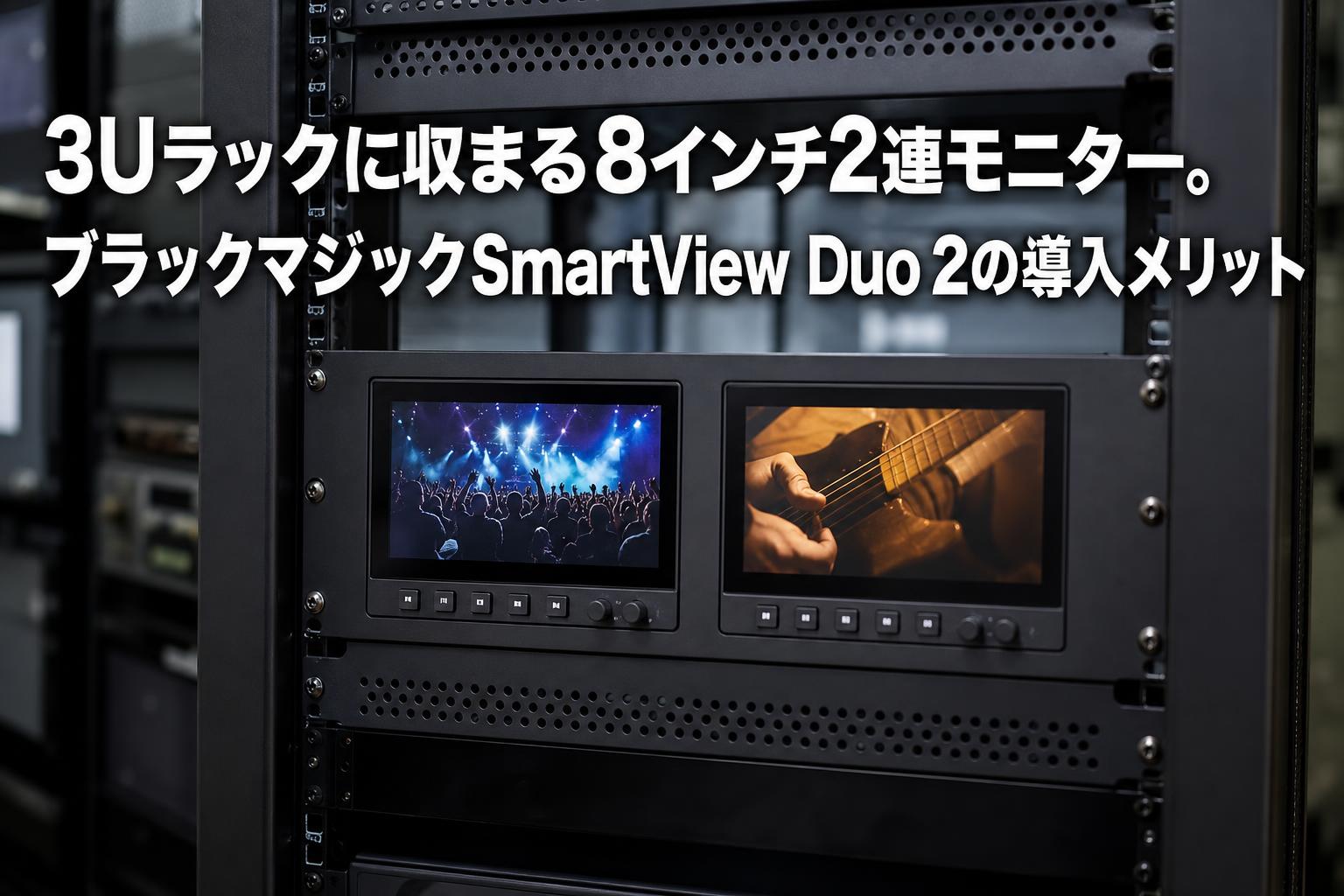 3Uラックに収まる8インチ2連モニター。ブラックマジックSmartView Duo