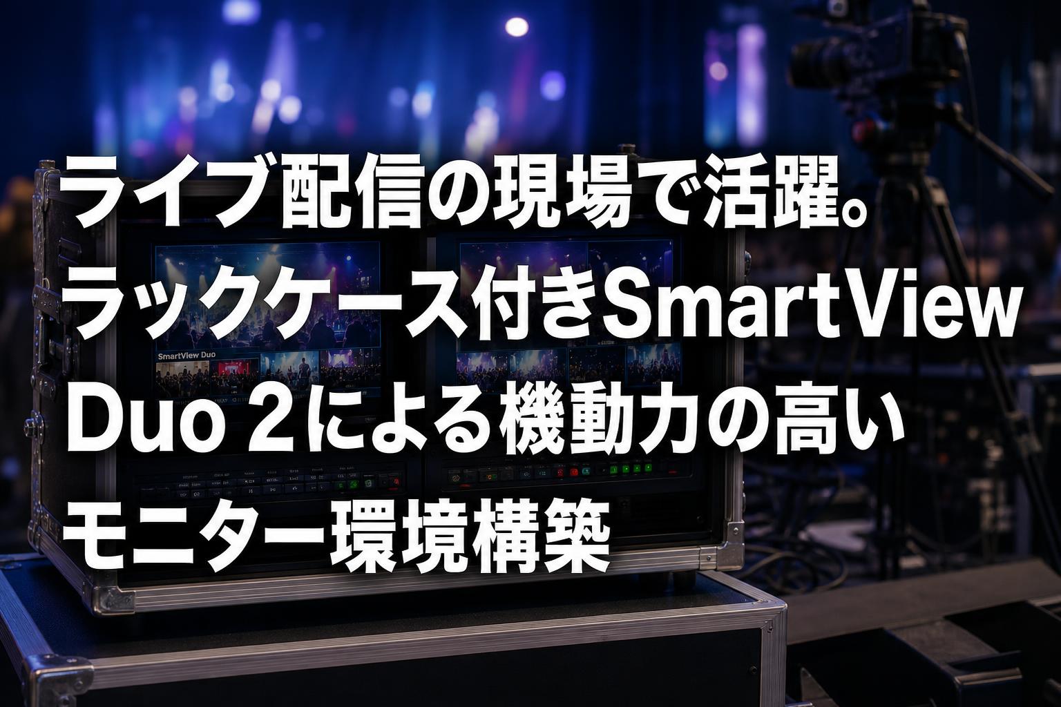 ライブ配信の現場で活躍。ラックケース付きSmartView Duo 2による機動
