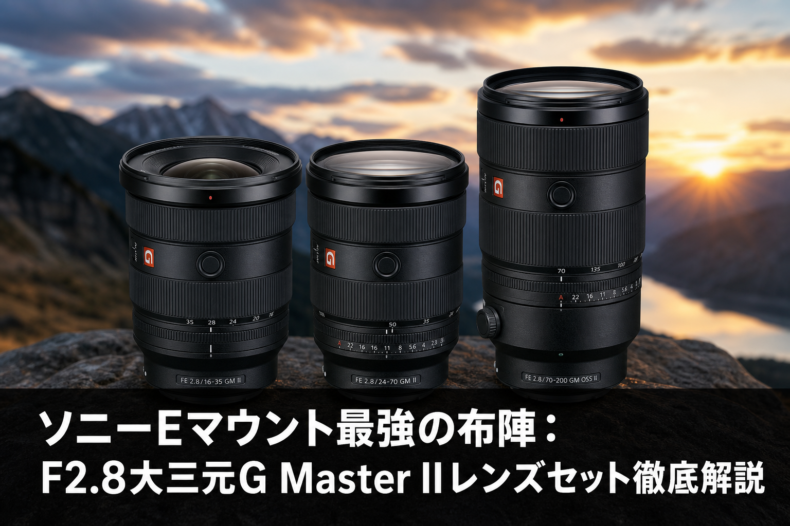 SONY Eマウント レンズセット ソニーEマウント最強の布陣：F2.8大三元G Master IIレンズセット徹底