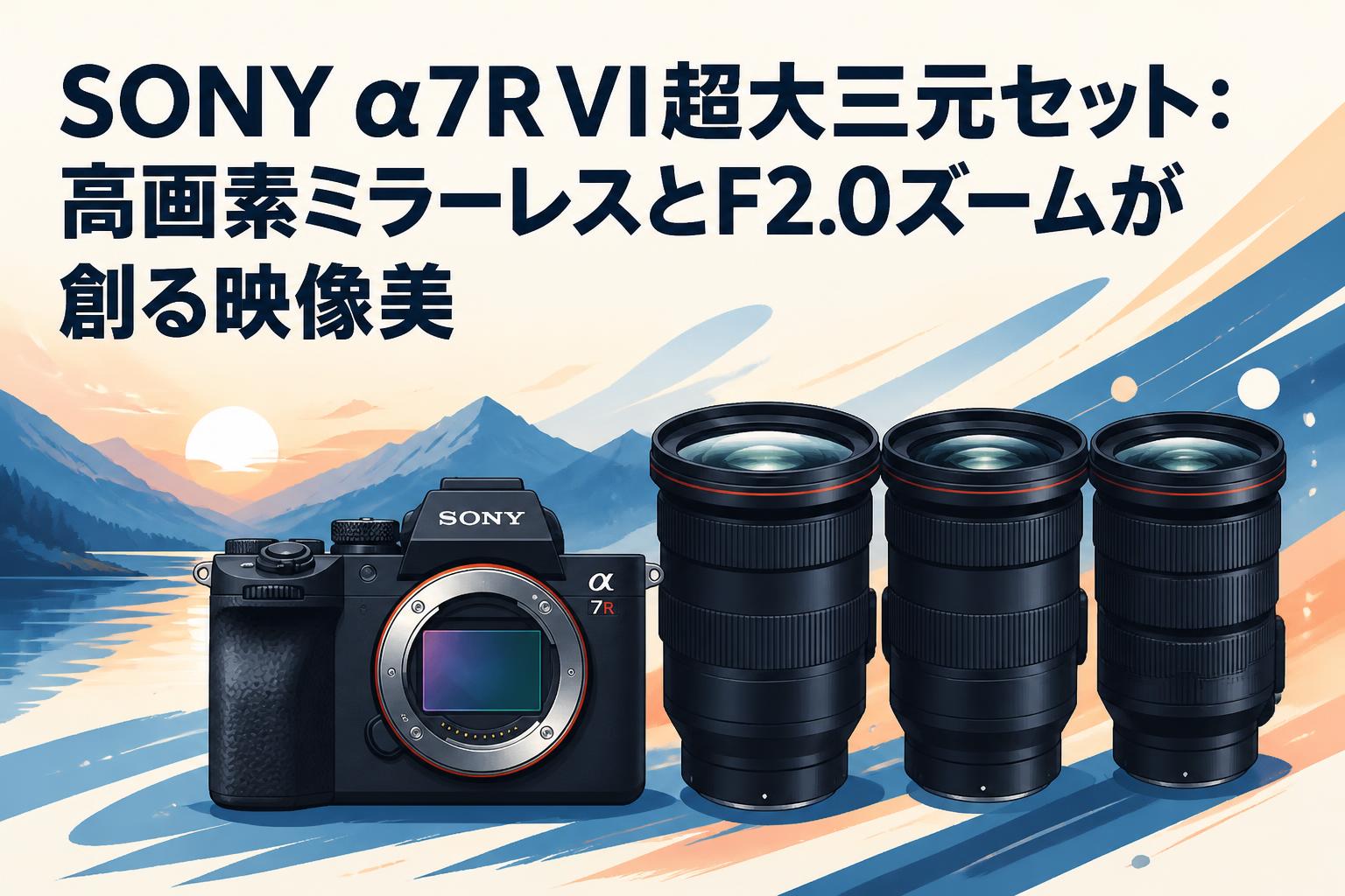 SONY α7R VI超大三元セット：高画素ミラーレスとF2.0ズームが創る映像