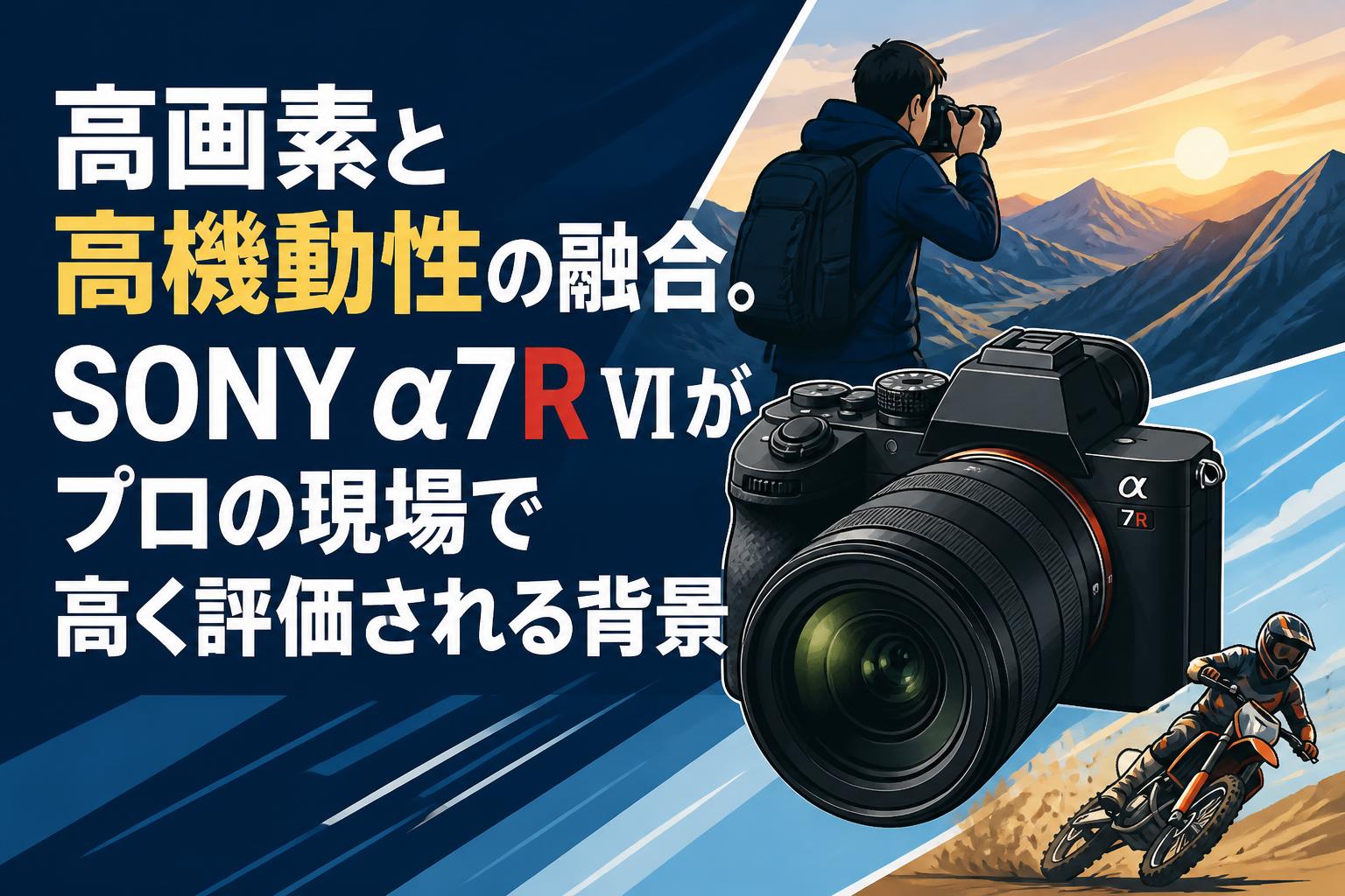 高画素と高機動性の融合。SONY α7R VIがプロの現場で高く評価される