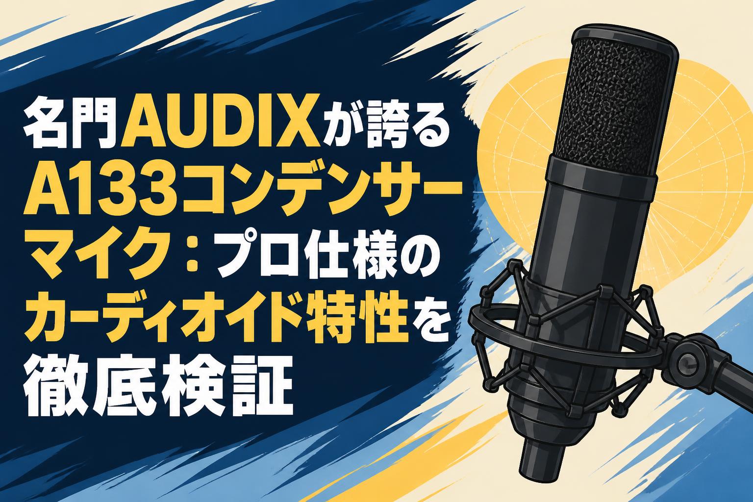コンデンサーマイク 名門AUDIXが誇るA133コンデンサーマイク：プロ仕様のカーディオイド