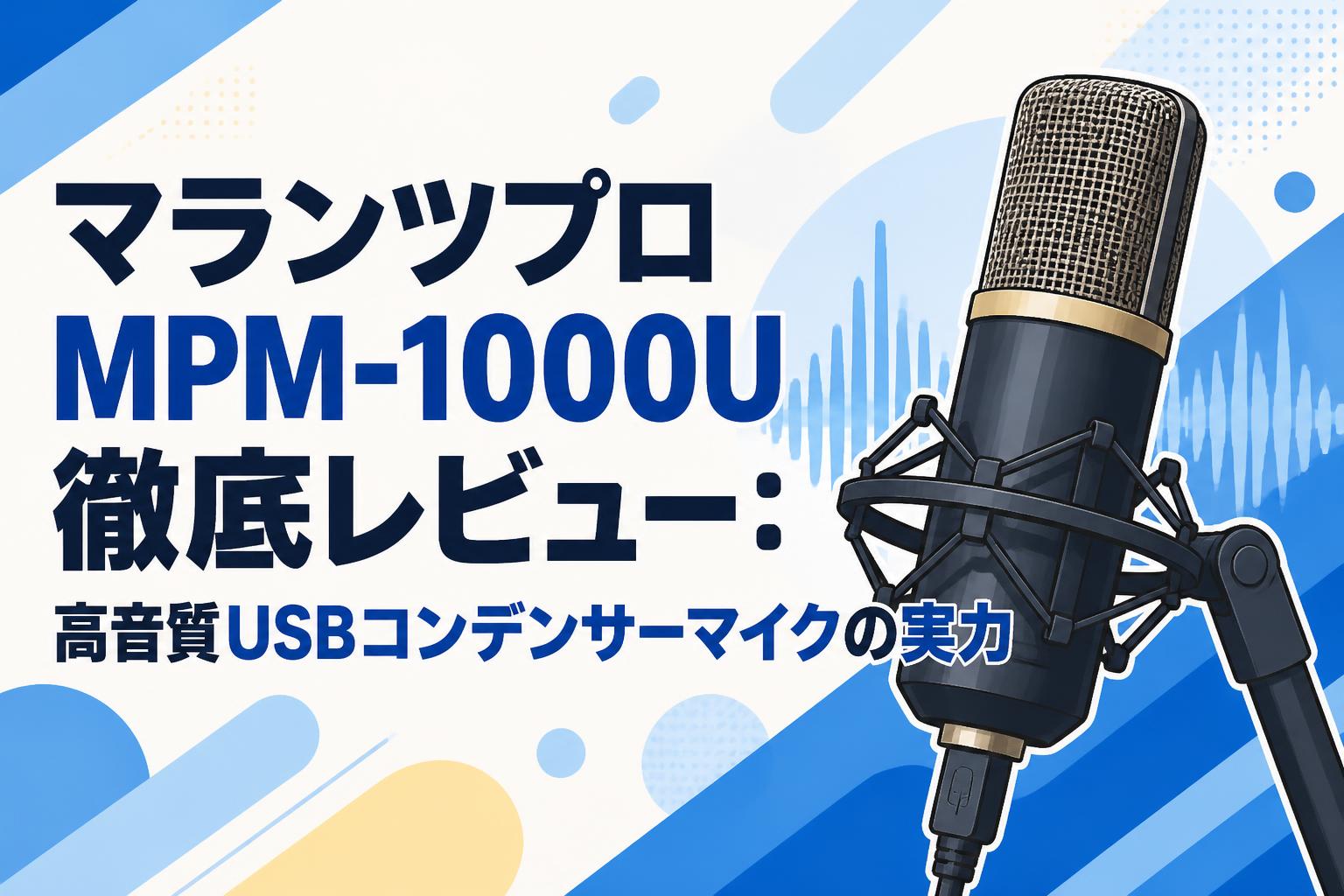 マランツプロ MPM-1000U徹底レビュー：高音質USBコンデンサーマイクの