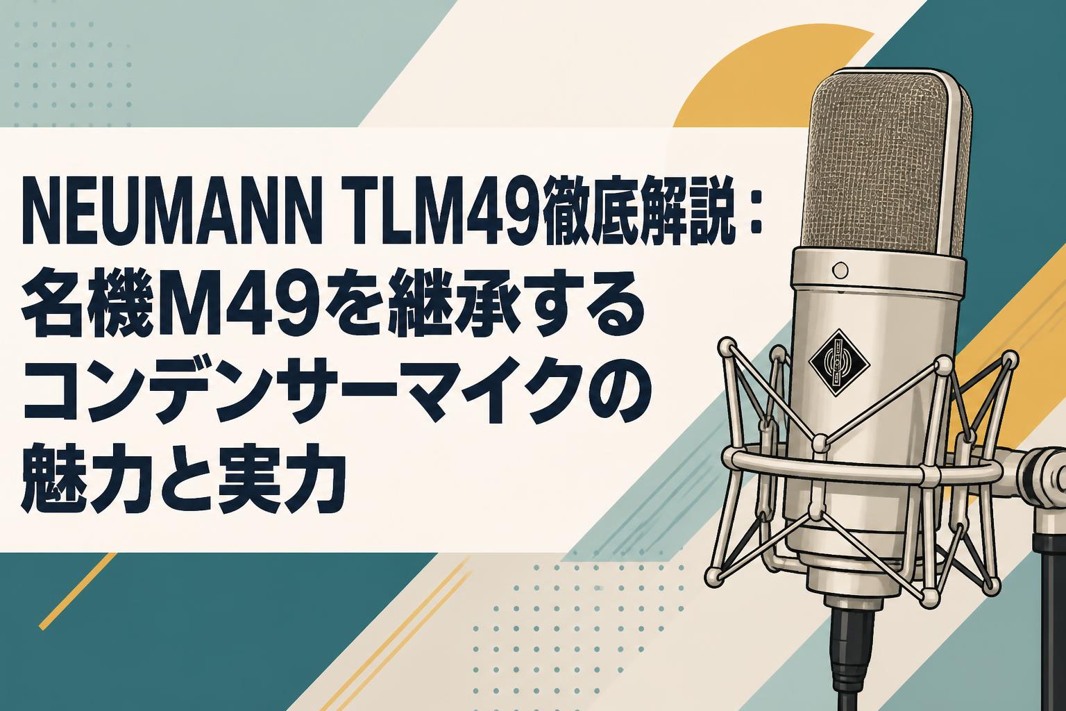 NEUMANN TLM49徹底解説：名機M49を継承するコンデンサーマイクの魅力と