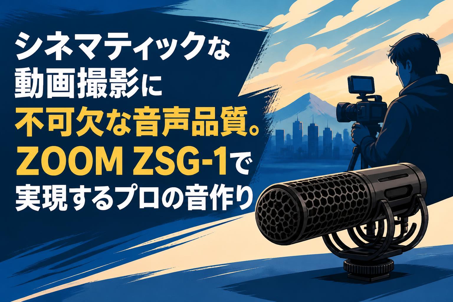 シネマティックな動画撮影に不可欠な音声品質。ZOOM ZSG-1で実現する