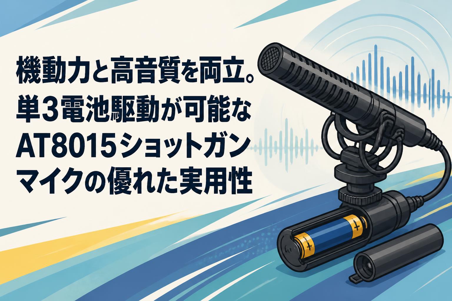 機動力と高音質を両立。単3電池駆動が可能なAT8015ショットガンマイク