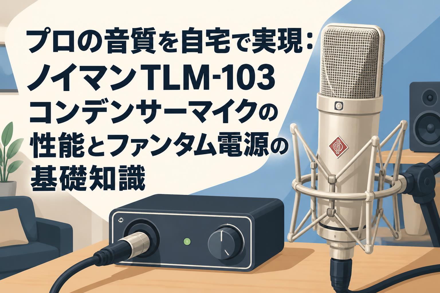 プロの音質を自宅で実現：ノイマンTLM-103コンデンサーマイクの性能と