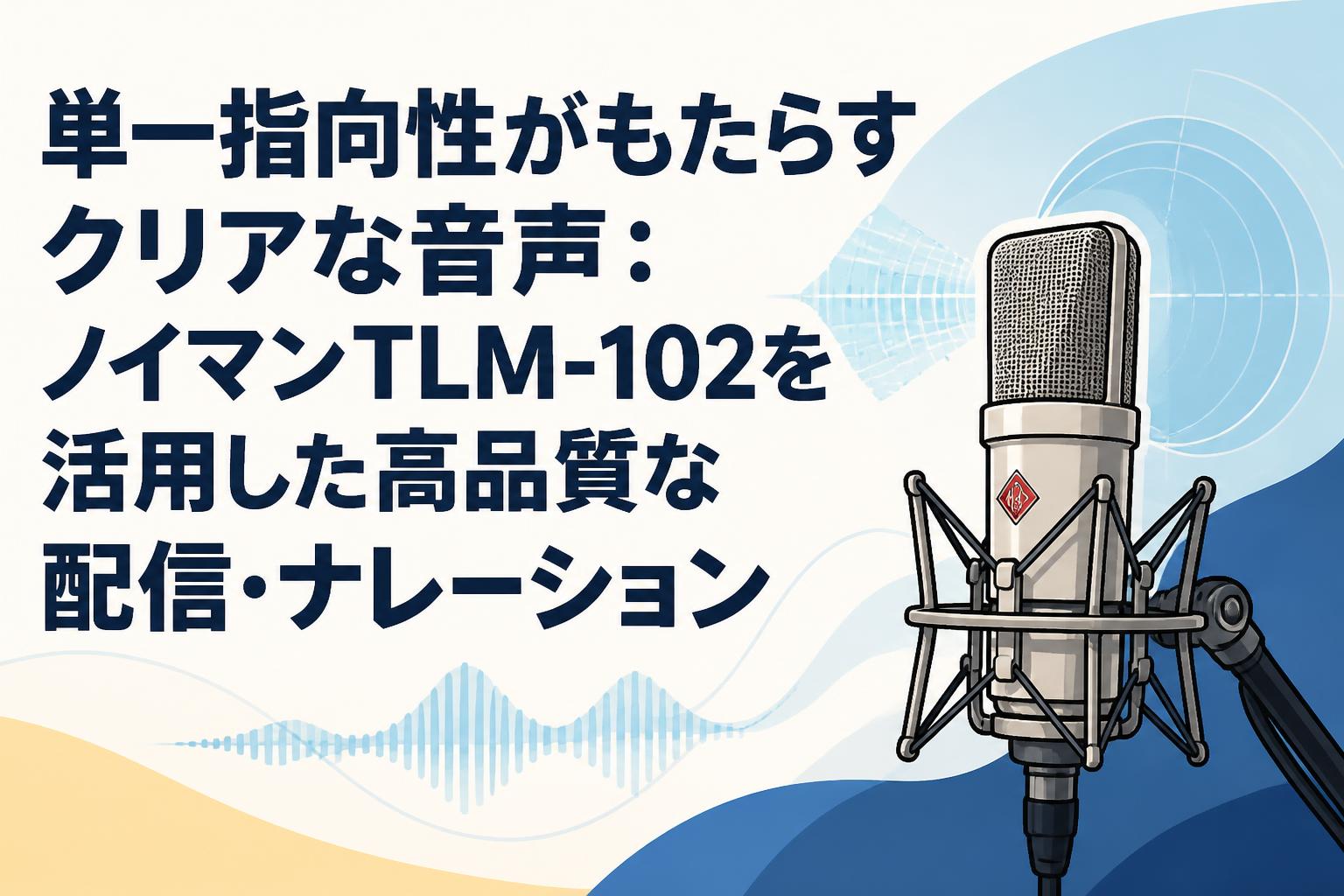 単一指向性がもたらすクリアな音声：ノイマンTLM-102を活用した高品質