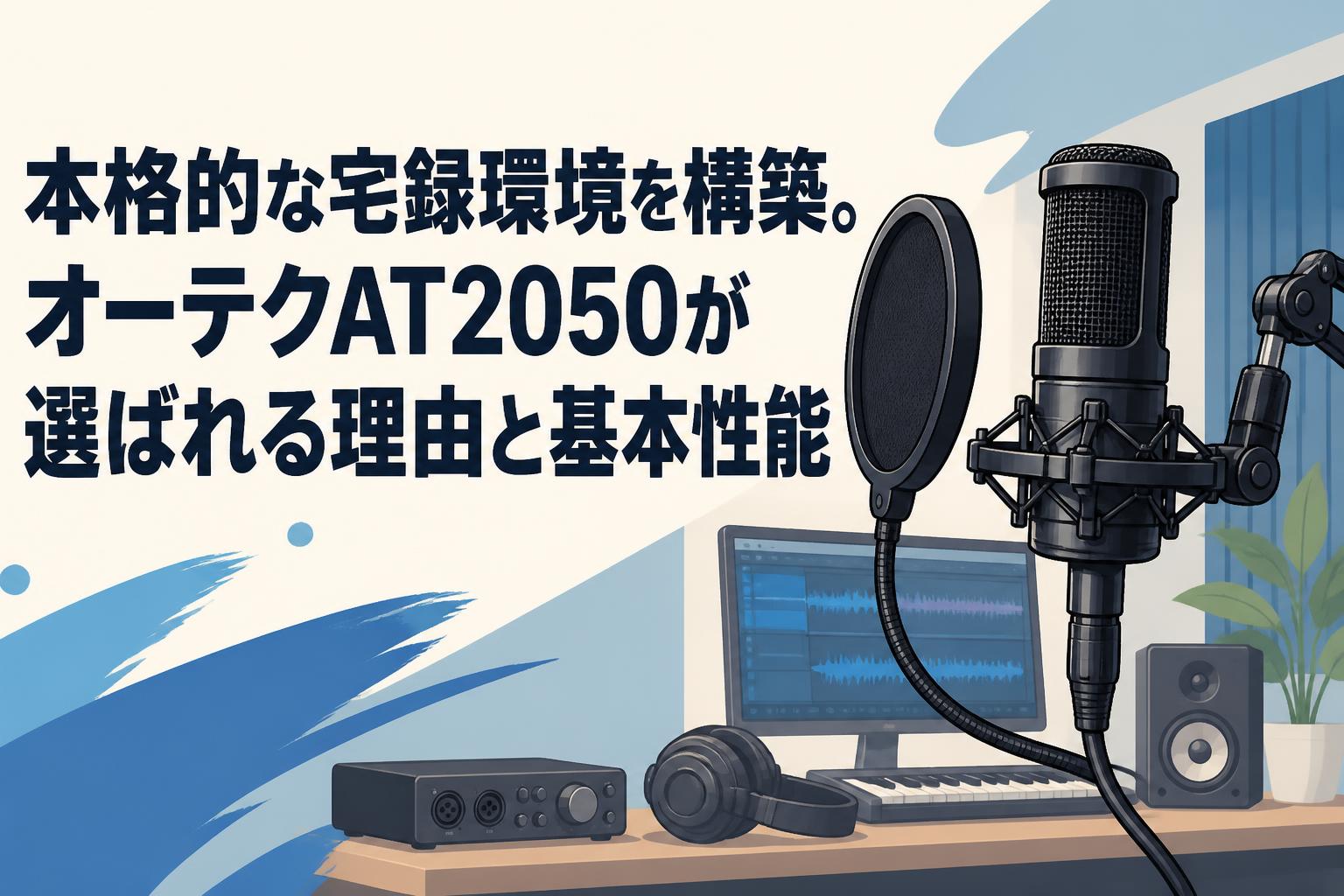 本格的な宅録環境を構築。オーテクAT2050が選ばれる理由と基本性能