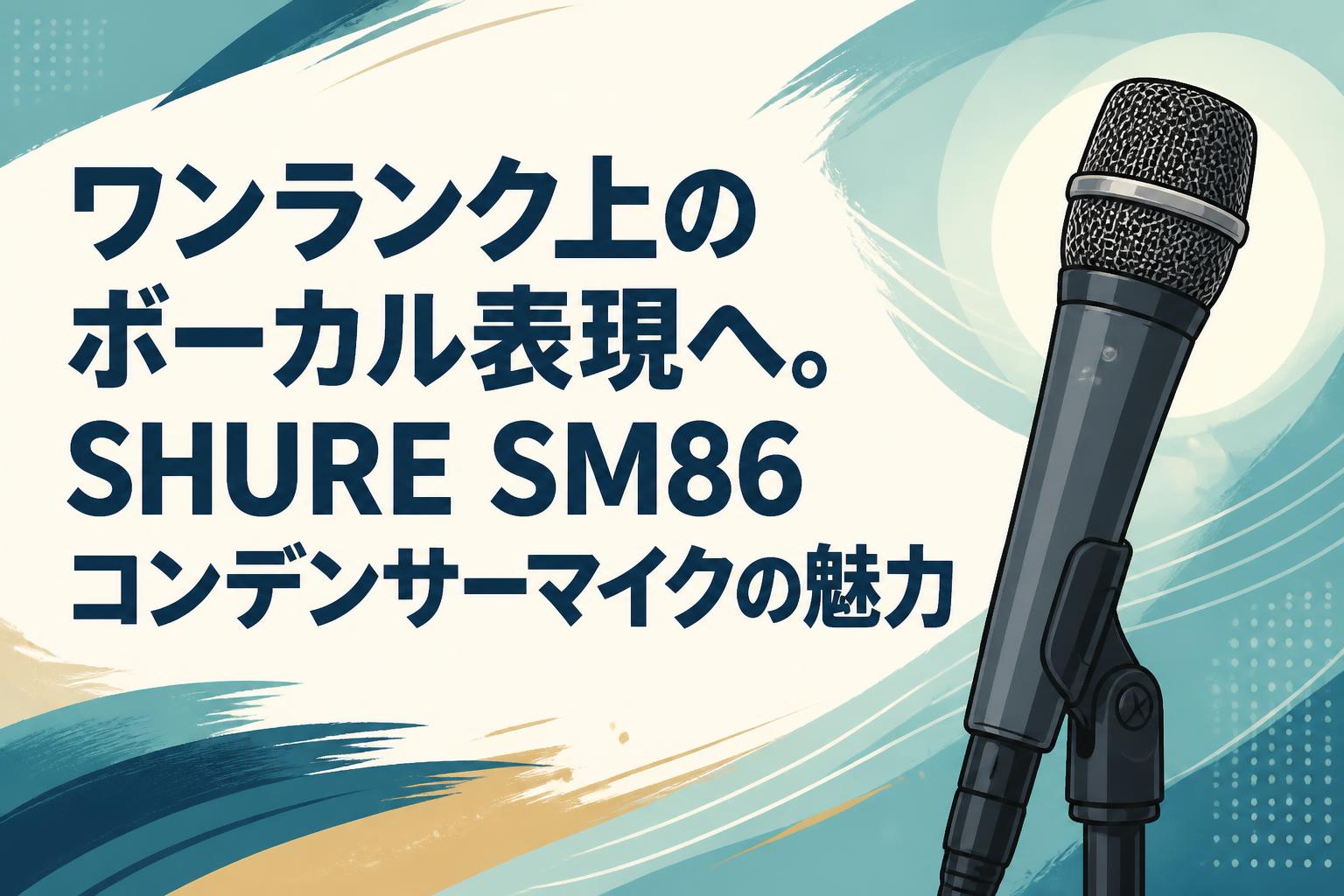 ワンランク上のボーカル表現へ。SHURE SM86コンデンサーマイクの魅力