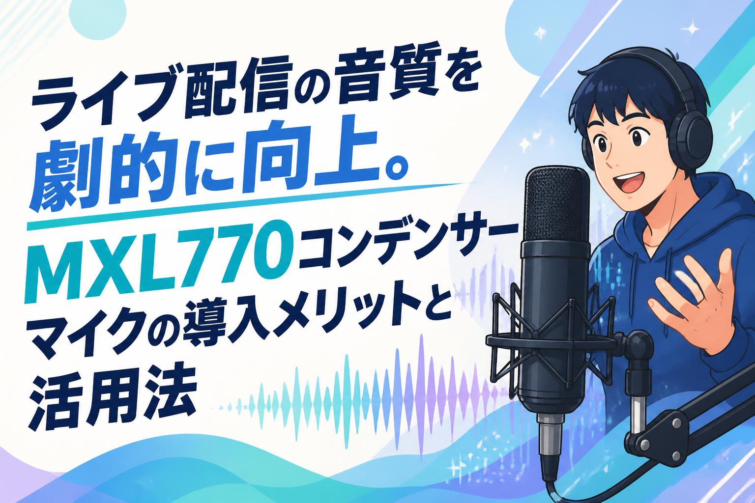 ライブ配信の音質を劇的に向上。MXL770コンデンサーマイクの導入