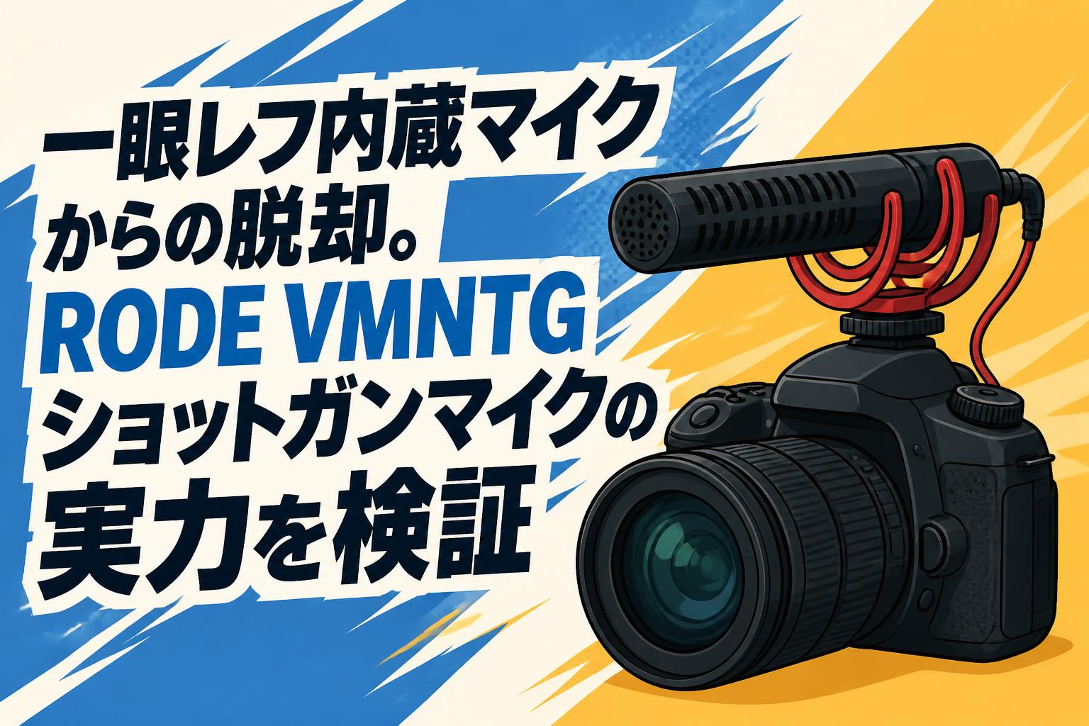 RØDE ショットガンマイク コンデンサーマイク 一眼レフ内蔵マイクからの脱却。RODE VMNTGショットガンマイクの実力を