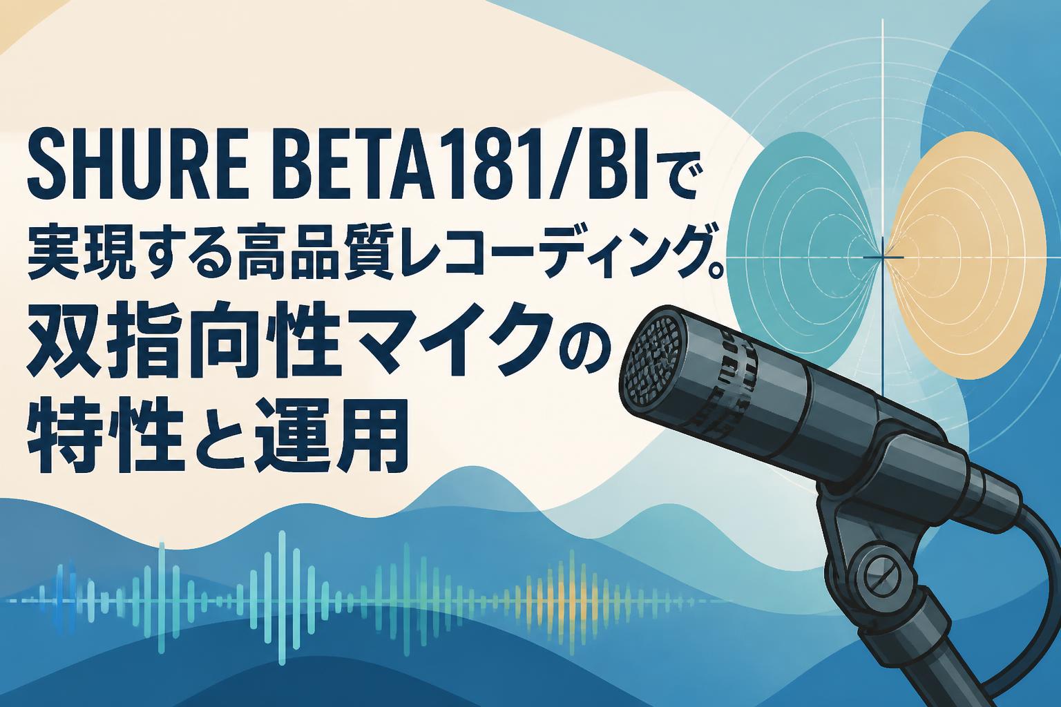 SHURE BETA181/BIで実現する高品質レコーディング。双指向性マイクの