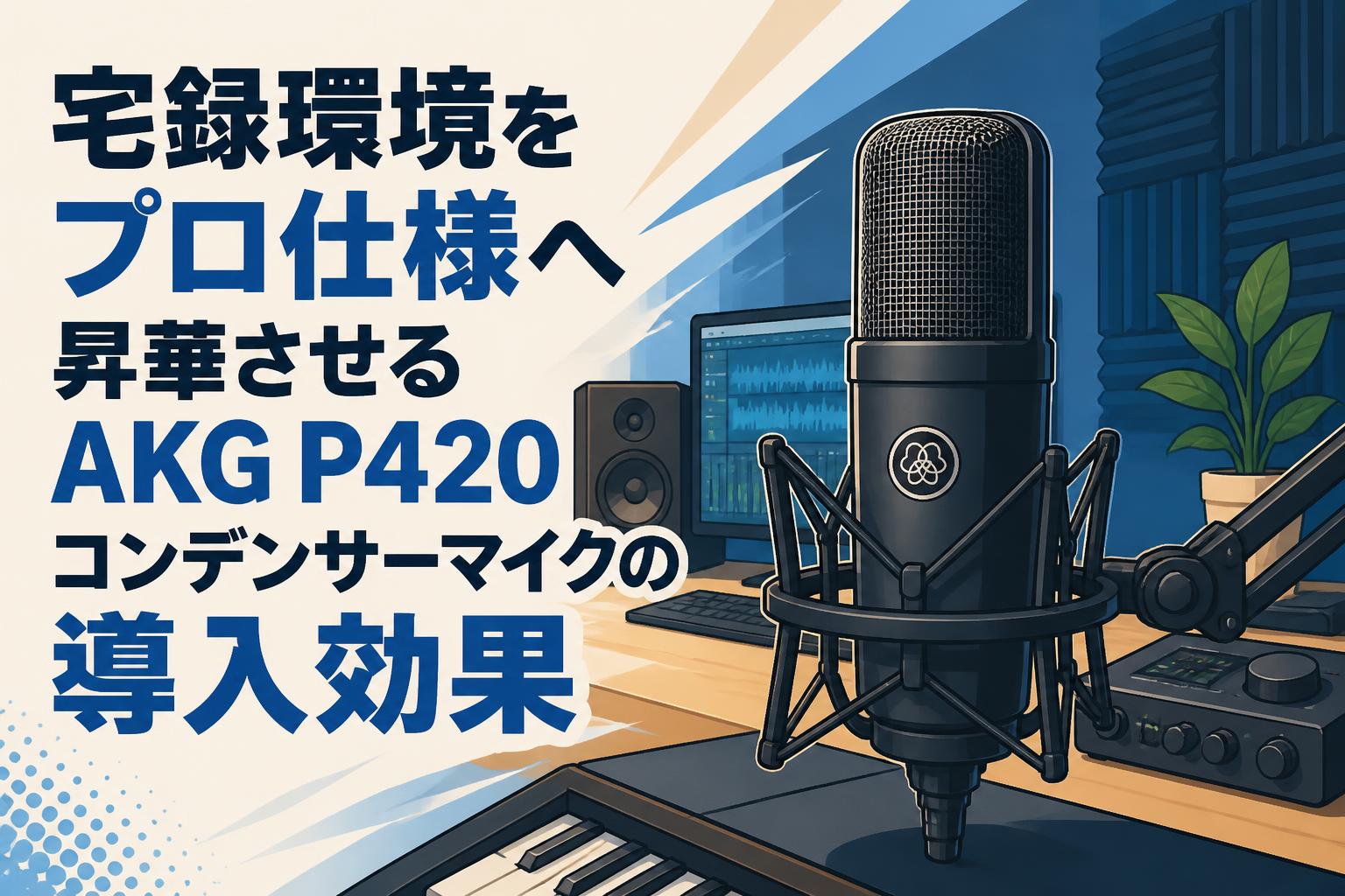 AKG P420 コンデンサーマイク セット 宅録環境をプロ仕様へ昇華させるAKG P420コンデンサーマイクの導入効果