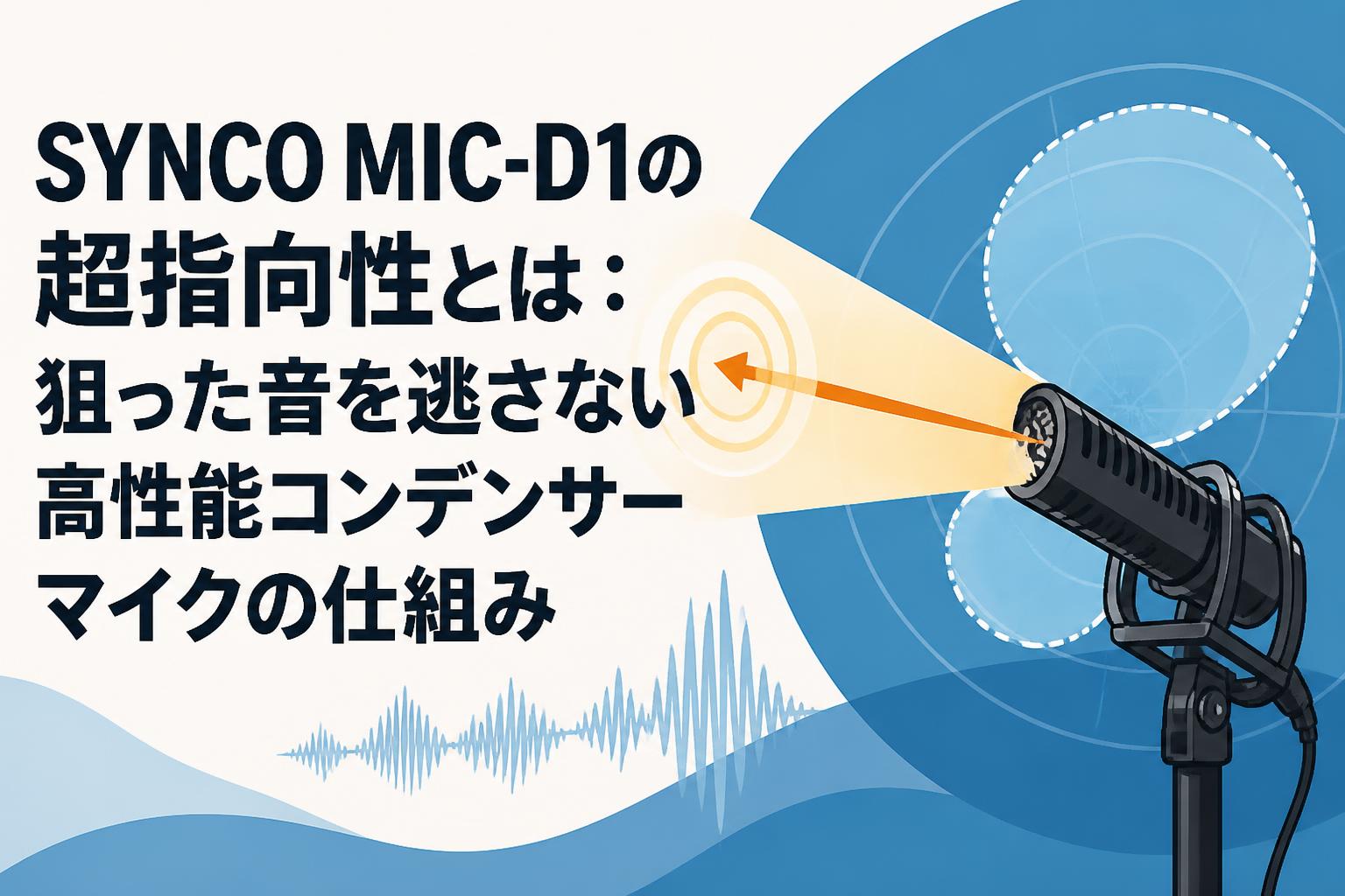 SYNCRO Mic-D1 コンデンサーマイク SYNCO MIC-D1の超指向性とは：狙った音を逃さない高性能コンデンサー