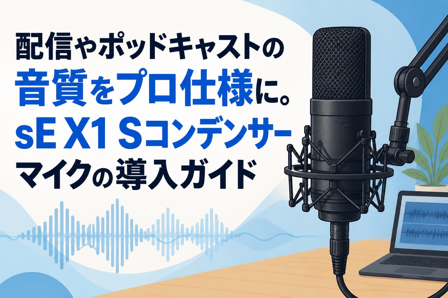 配信やポッドキャストの音質をプロ仕様に。sE X1 Sコンデンサーマイク