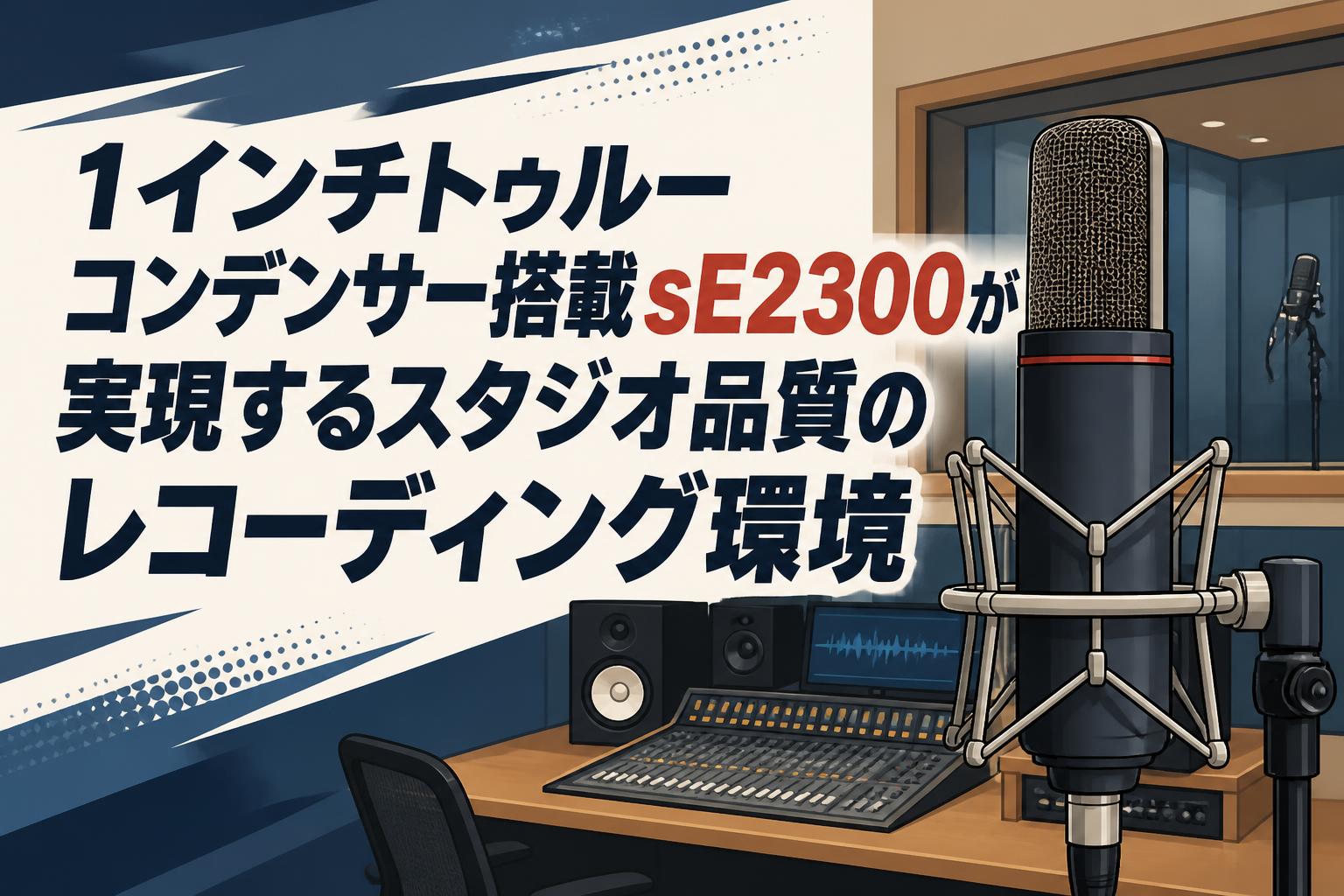 sE2300 マルチパターンスタジオマイク 1インチトゥルーコンデンサー搭載sE2300が実現するスタジオ品質の