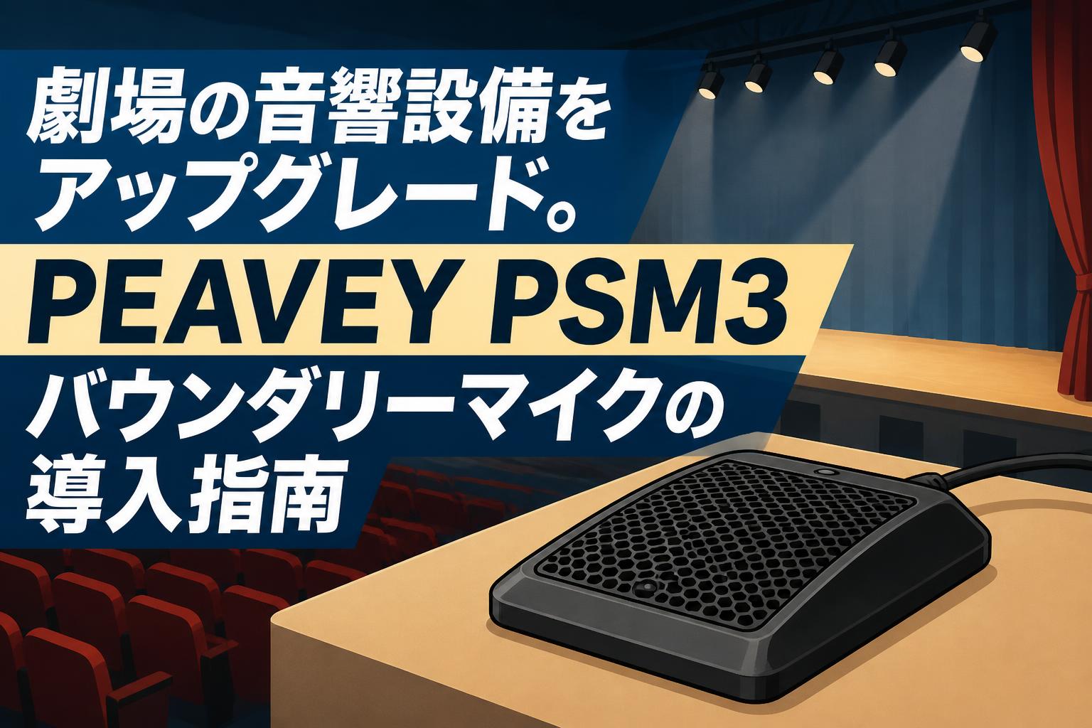 劇場の音響設備をアップグレード。PEAVEY PSM3バウンダリーマイクの