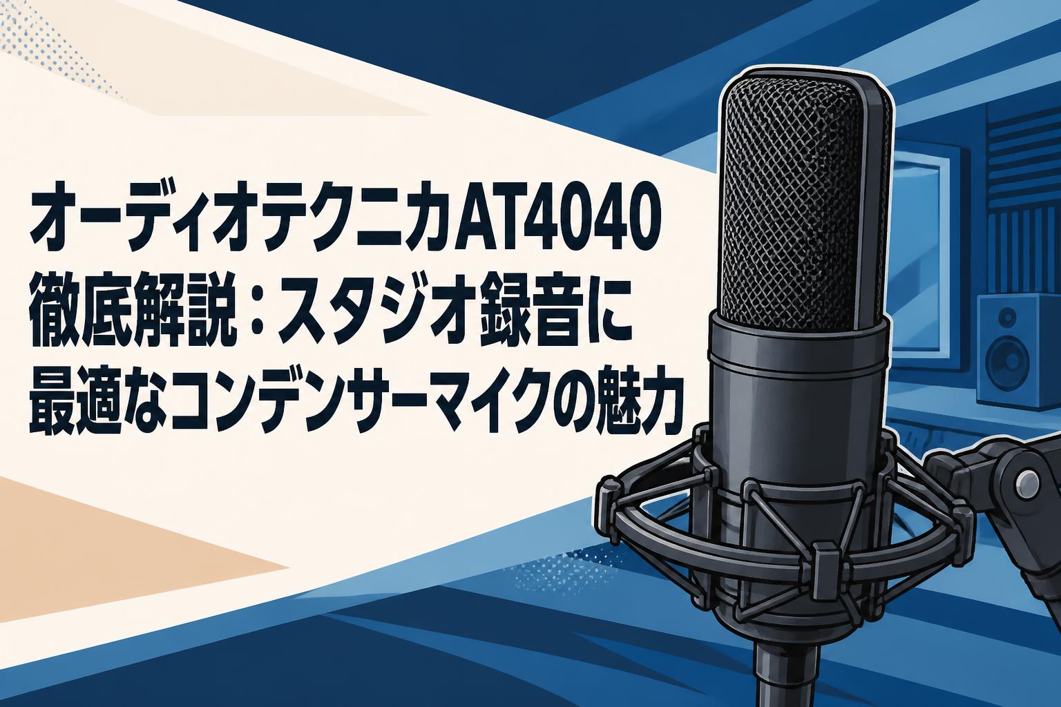 Audio-Technica AT4040 コンデンサーマイク 配信 録音 オーディオテクニカAT4040徹底解説：スタジオ録音に最適なコンデンサー