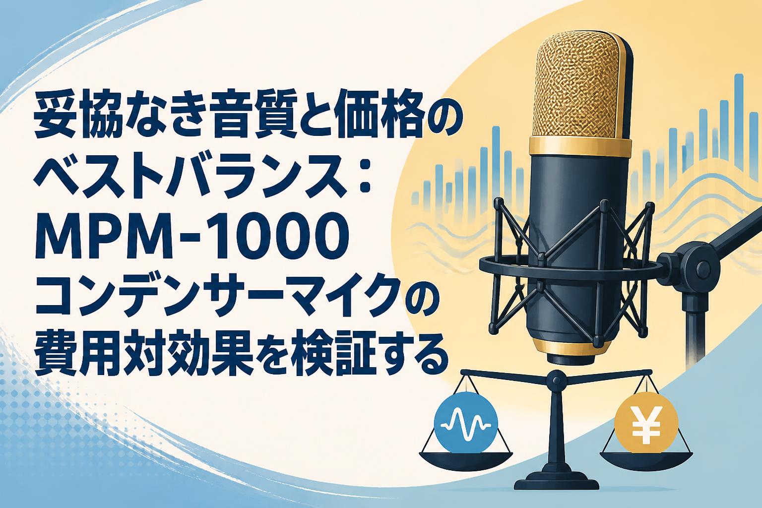妥協なき音質と価格のベストバランス：MPM-1000コンデンサーマイクの