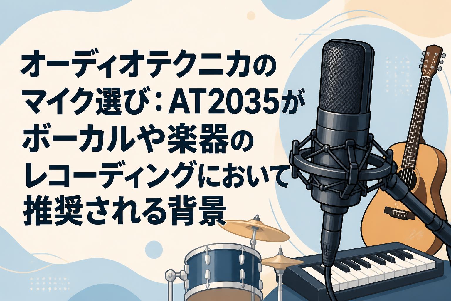 オーディオテクニカのマイク選び：AT2035がボーカルや楽器の