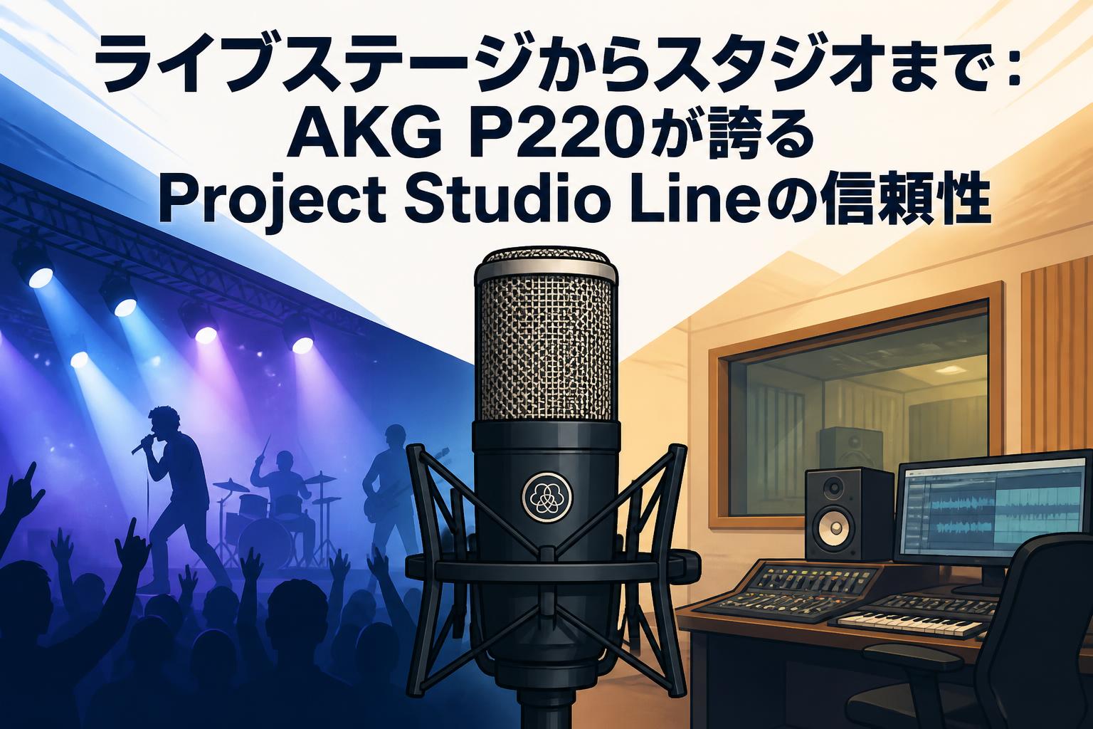ライブステージからスタジオまで：AKG P220が誇るProject Studio Line