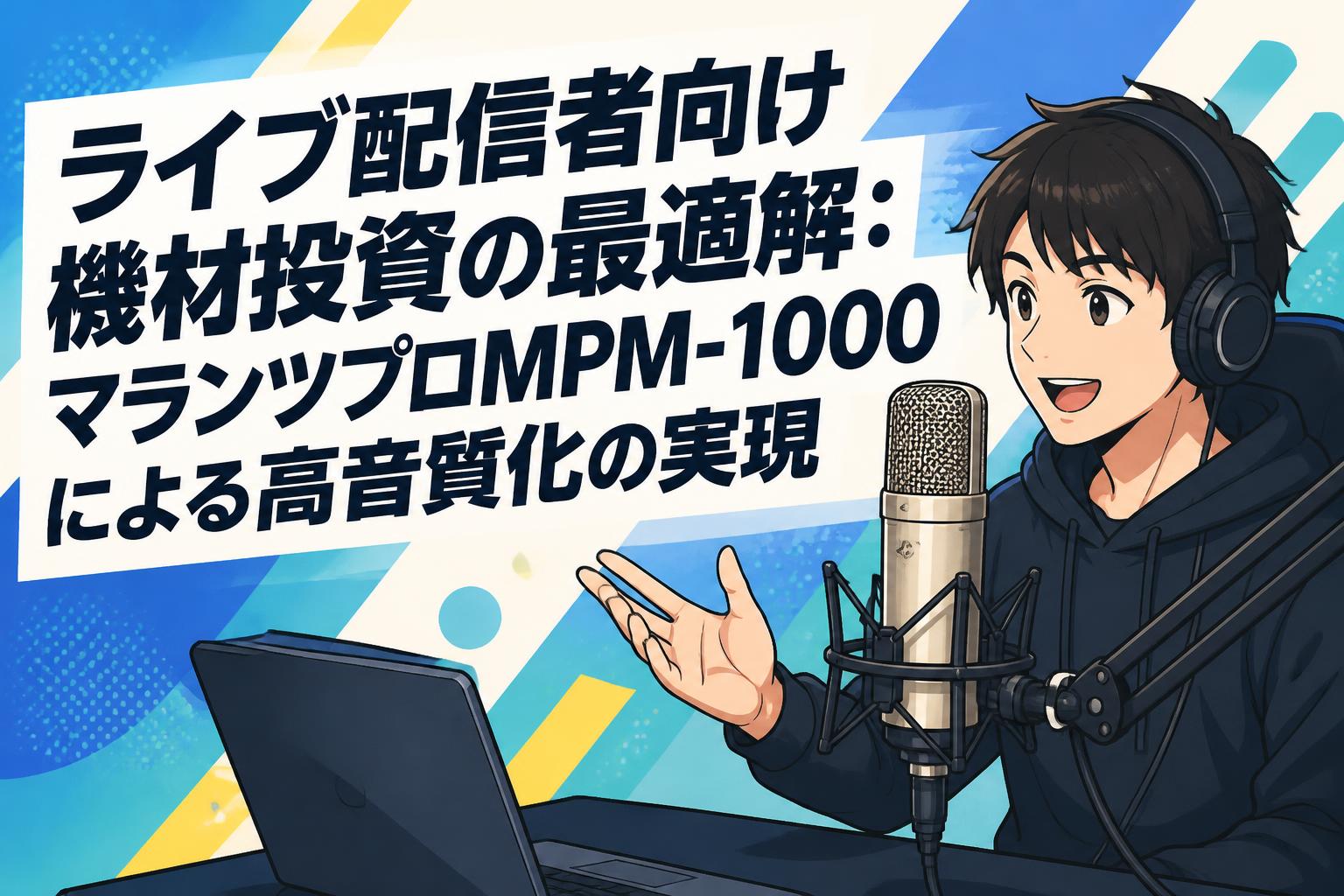 Roland VT-4 & Marantz MPM-1000 配信・宅録 ライブ配信者向け機材投資の最適解：マランツプロMPM-1000による高音質