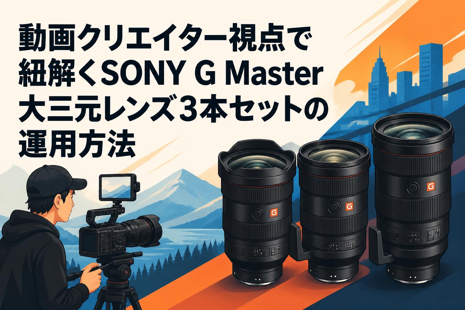 動画クリエイター視点で紐解くSONY G Master大三元レンズ3本セットの