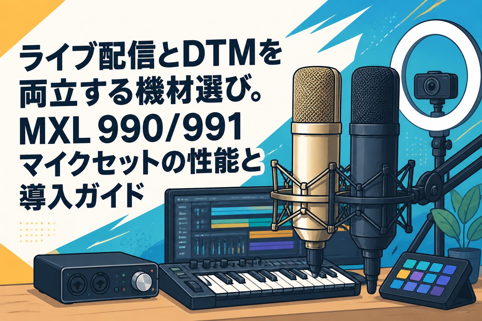 ライブ配信とDTMを両立する機材選び。MXL 990/991マイクセットの性能と