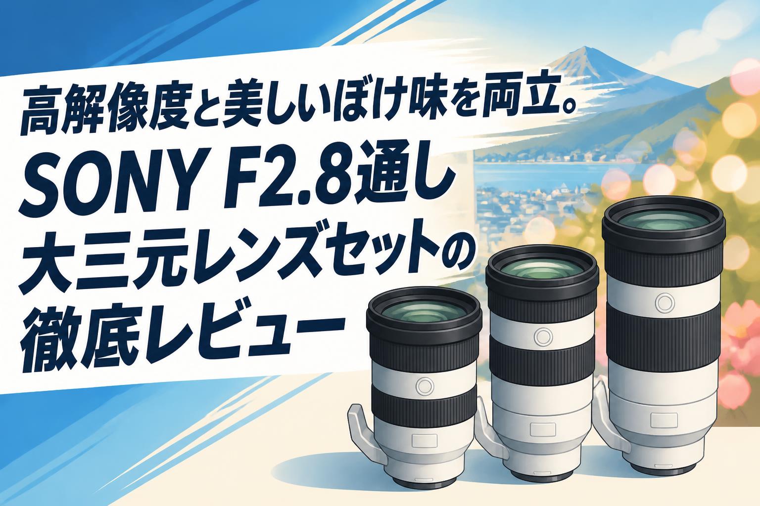 SONY‪α‬230 レンズ2本セット 訳あり 高解像度と美しいぼけ味を両立。SONY F2.8通し大三元レンズセットの