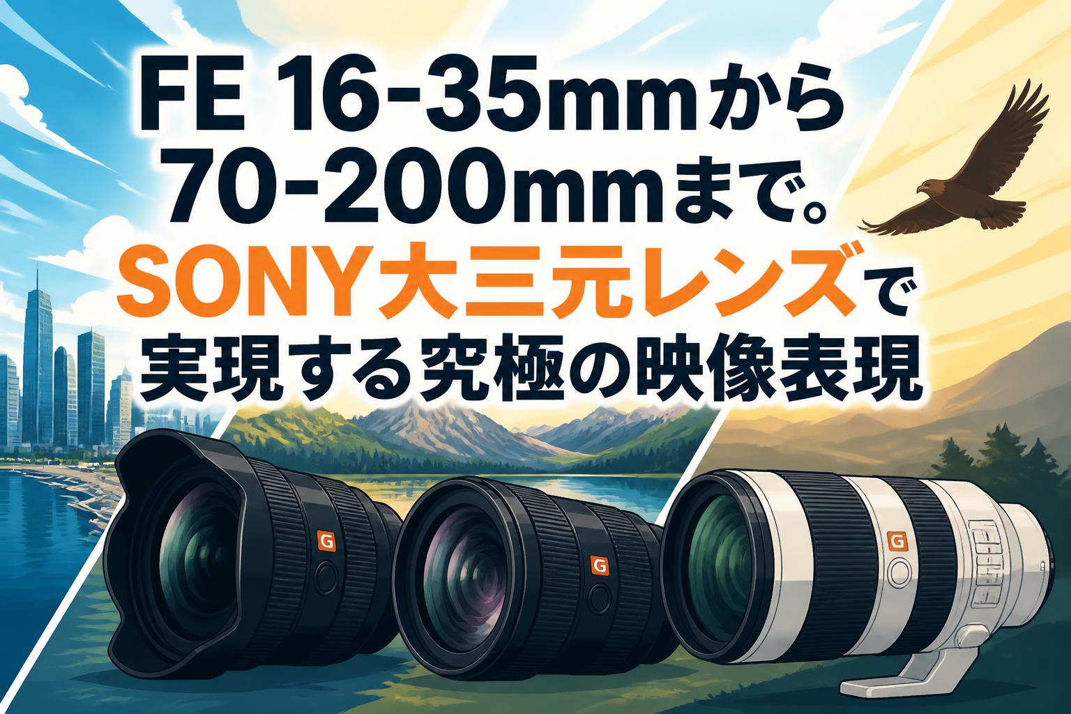 FE 16-35mmから70-200mmまで。SONY大三元レンズで実現する究極の映像